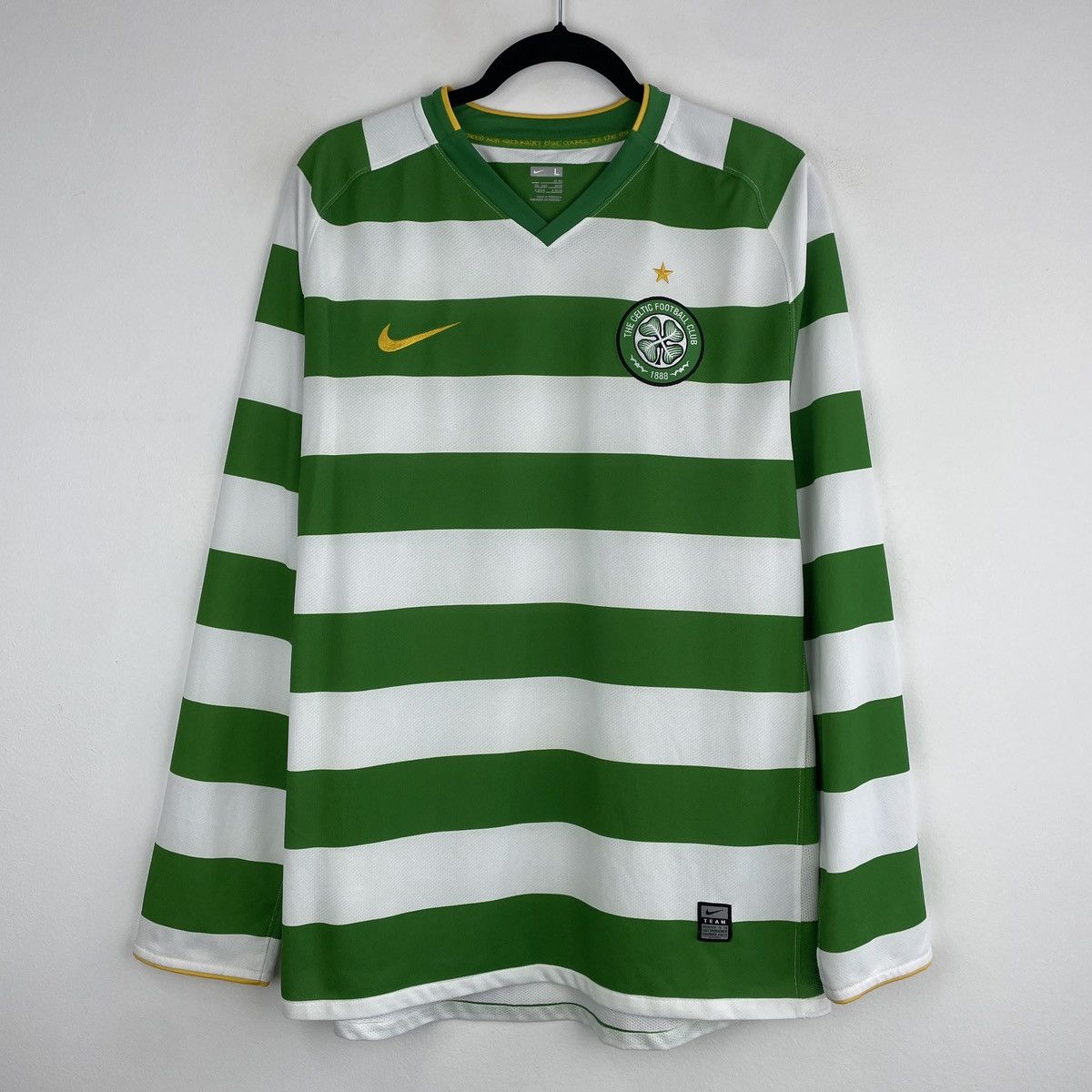 Nike Celtic Authentic Nike Home Long Sleeve Jersey Men 2008/2010 Size US L / EU 52-54 / 3 - 1 Thumbnail