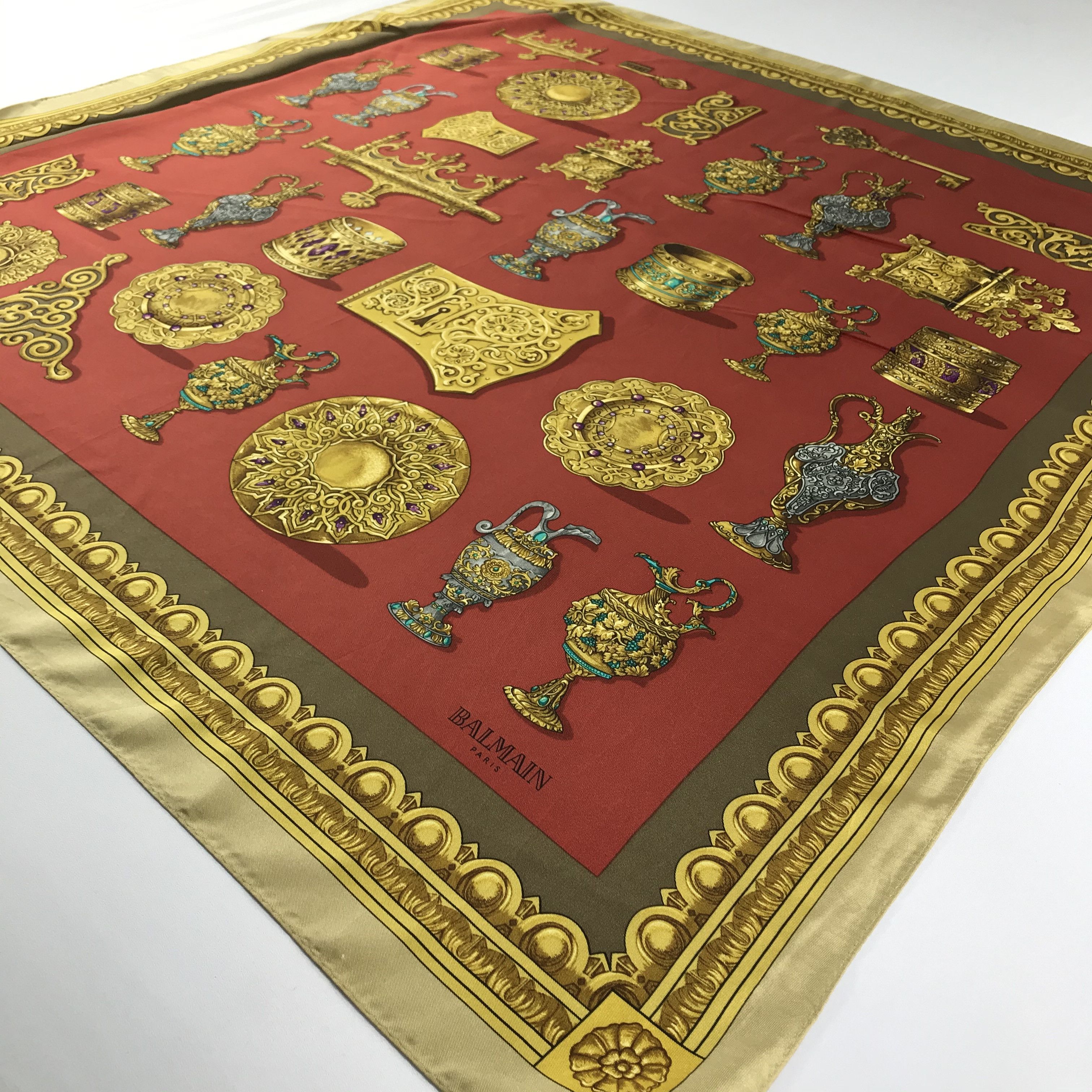 Vintage Vintage Balmain Silk Scarf Size ONE SIZE - 3 Thumbnail