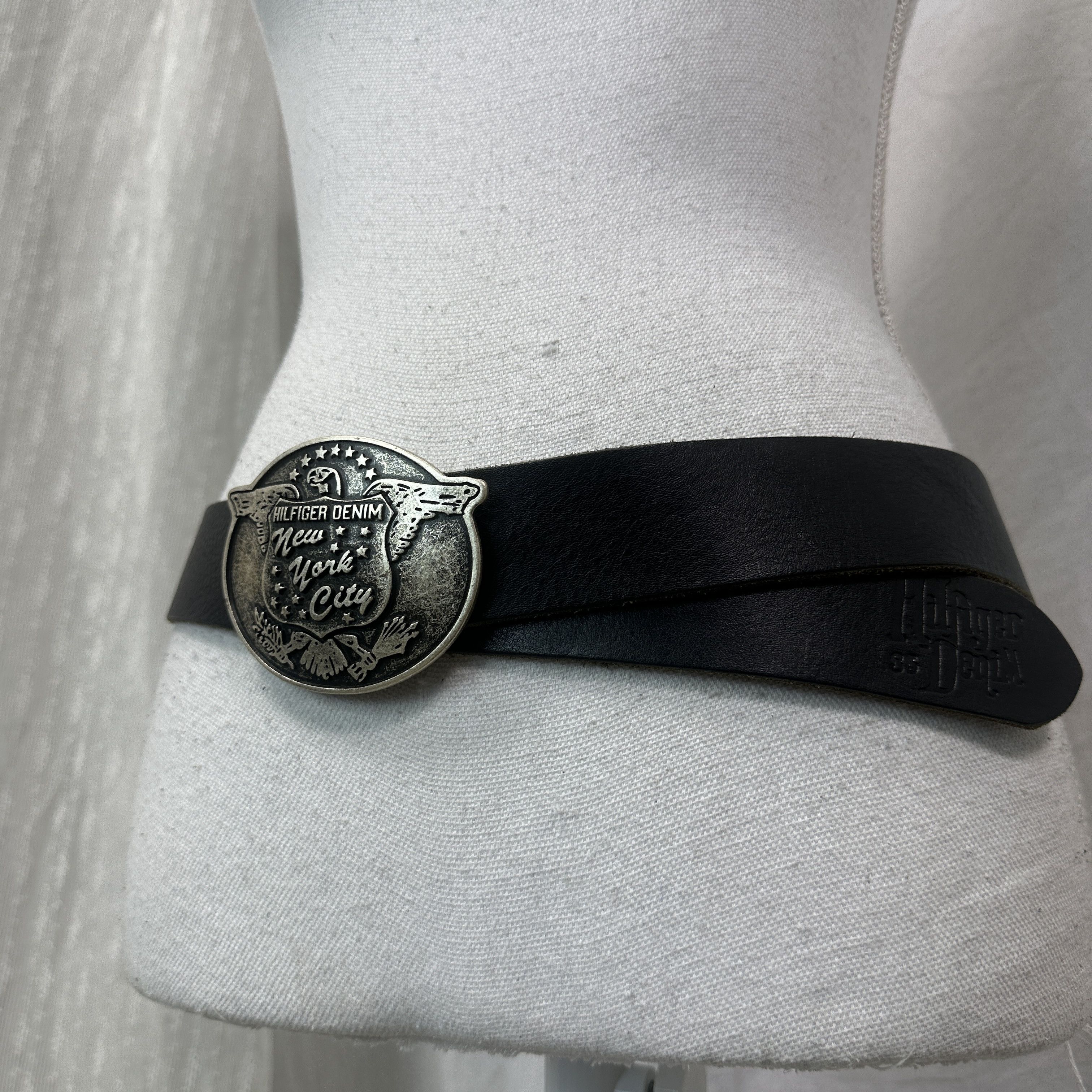 Tommy Hilfiger Vintage Leather Hilfiger Made in Italy Belt Y2K Size ONE SIZE - 6 Thumbnail