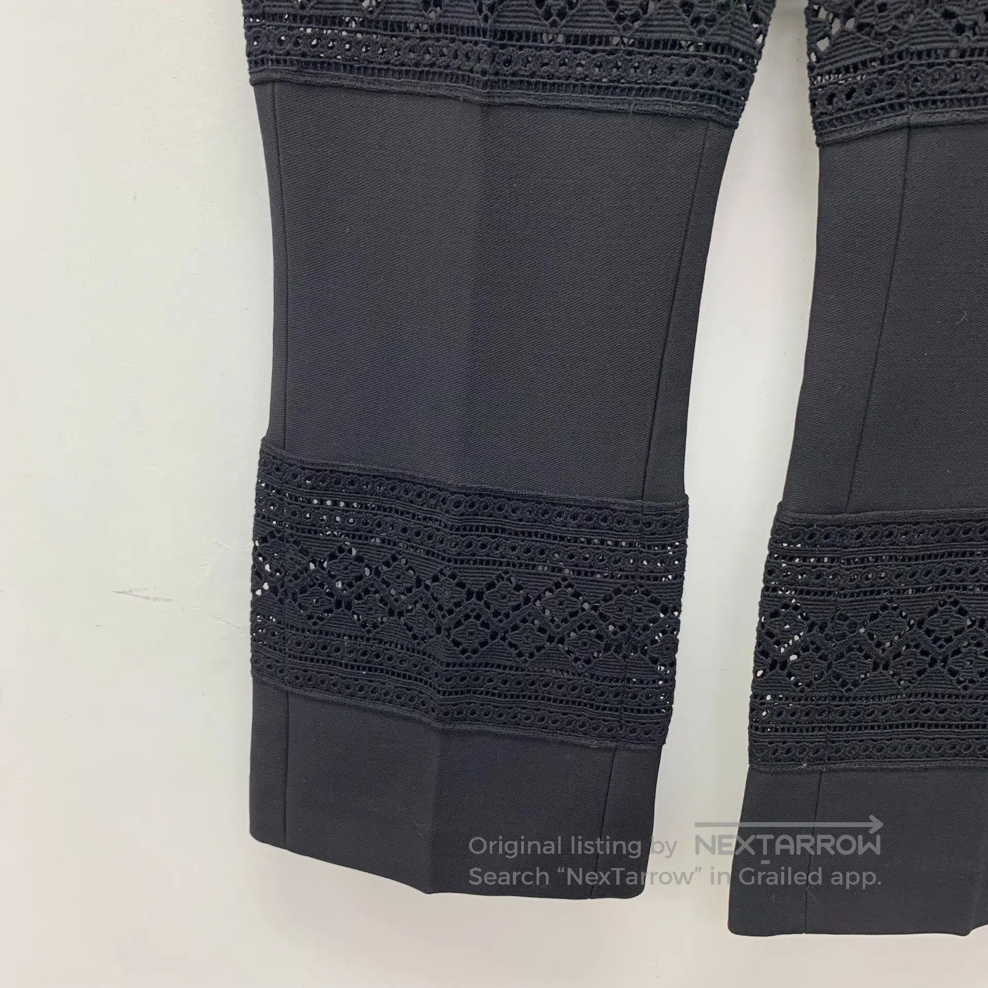 Alexander McQueen ALEXANDER MCQUEEN Black lace-up wool casual long pants| Size US 36 / EU 52 - 5 Thumbnail
