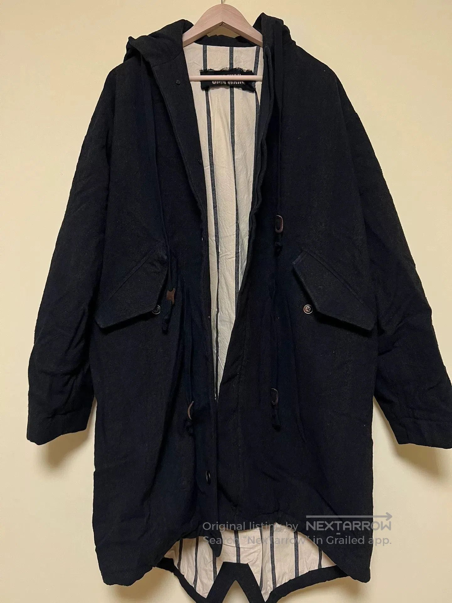 Uma Wang UMA WANG Striped Wool Coat for Men. Size US S / EU 44-46 / 1 - 6 Thumbnail
