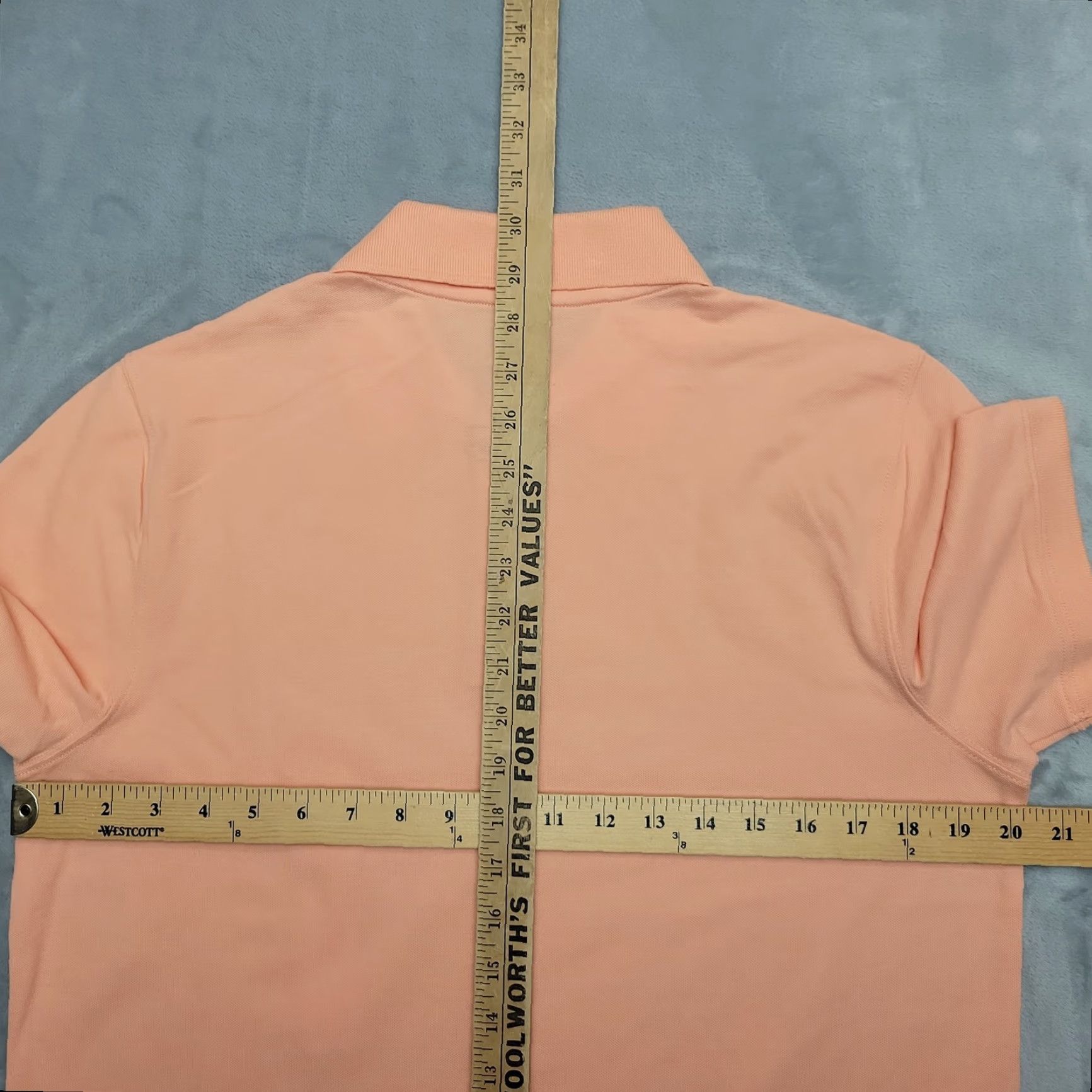 Vintage St Johns Bay Polo Shirt Mens Small Peach Performance Short Sleeve Golf Shirt Size US S / EU 44-46 / 1 - 6 Thumbnail
