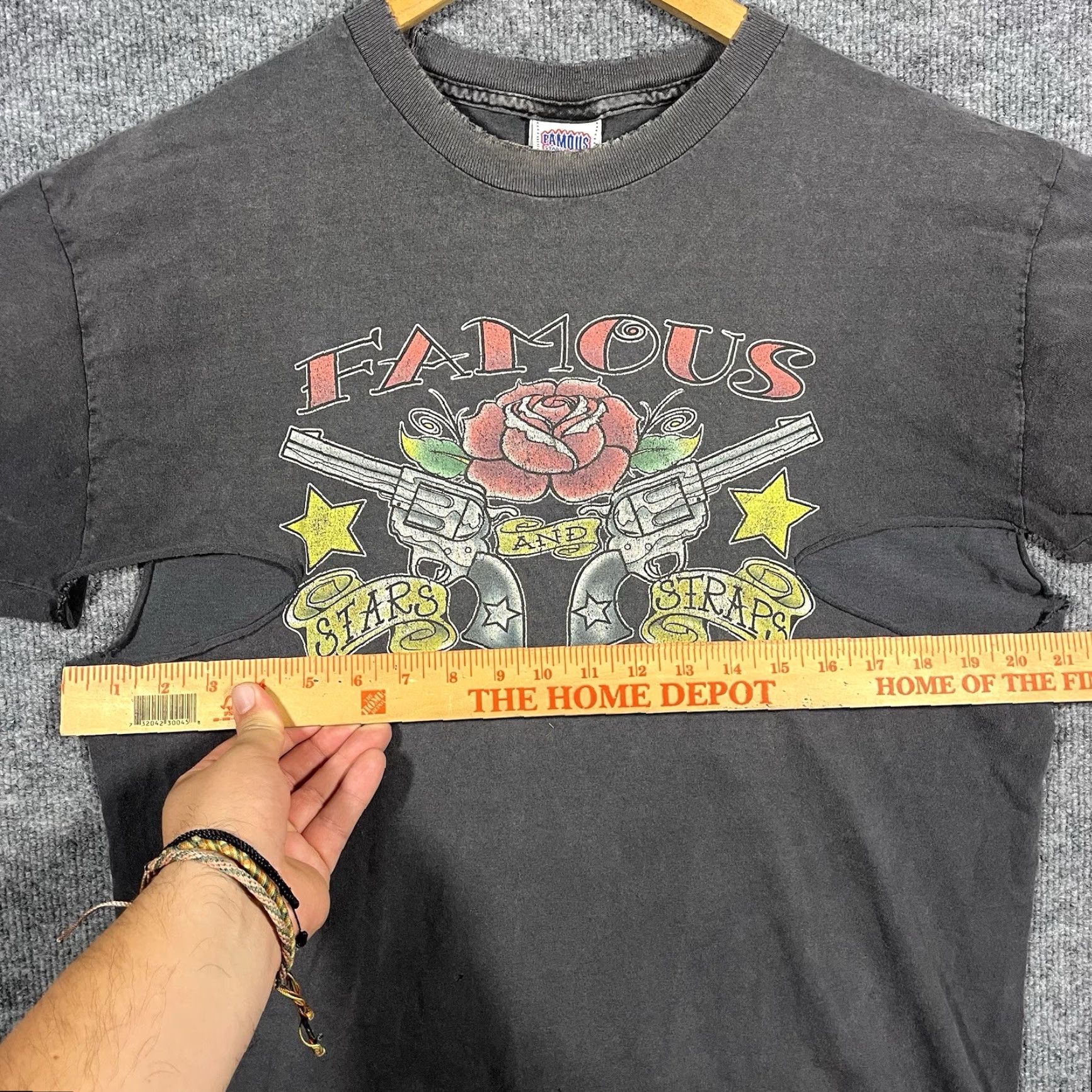 Barker VINTAGE Famous Stars & Straps Skate Shirt L Mens Black 90s Y2K Travis Barker Blink-182 Skateboard Size US L / EU 52-54 / 3 - 6 Thumbnail