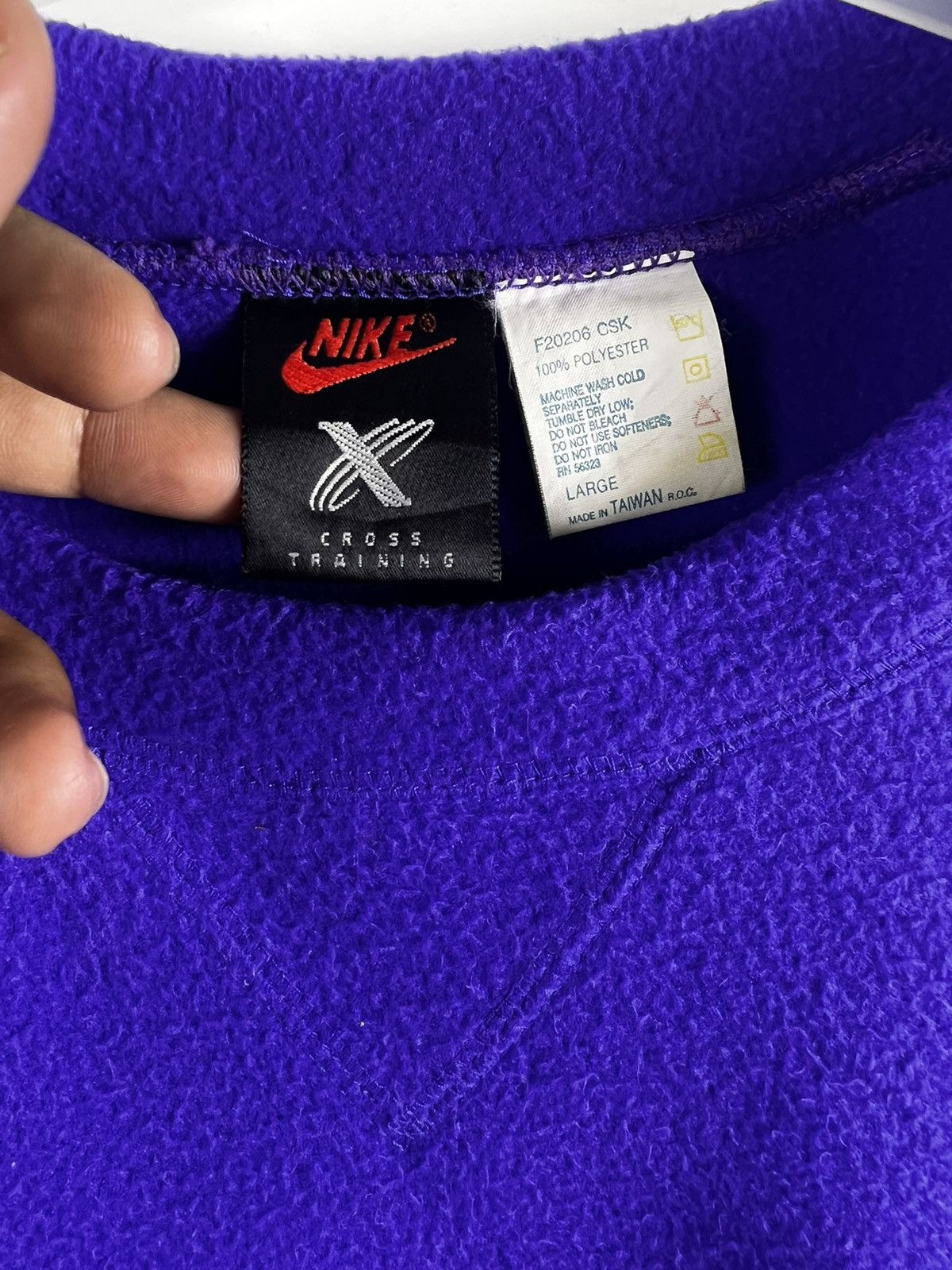 Nike 🔥 Vintage 90's Nike X Cross Training fleece Sweatshirt - L Size US L / EU 52-54 / 3 - 5 Thumbnail
