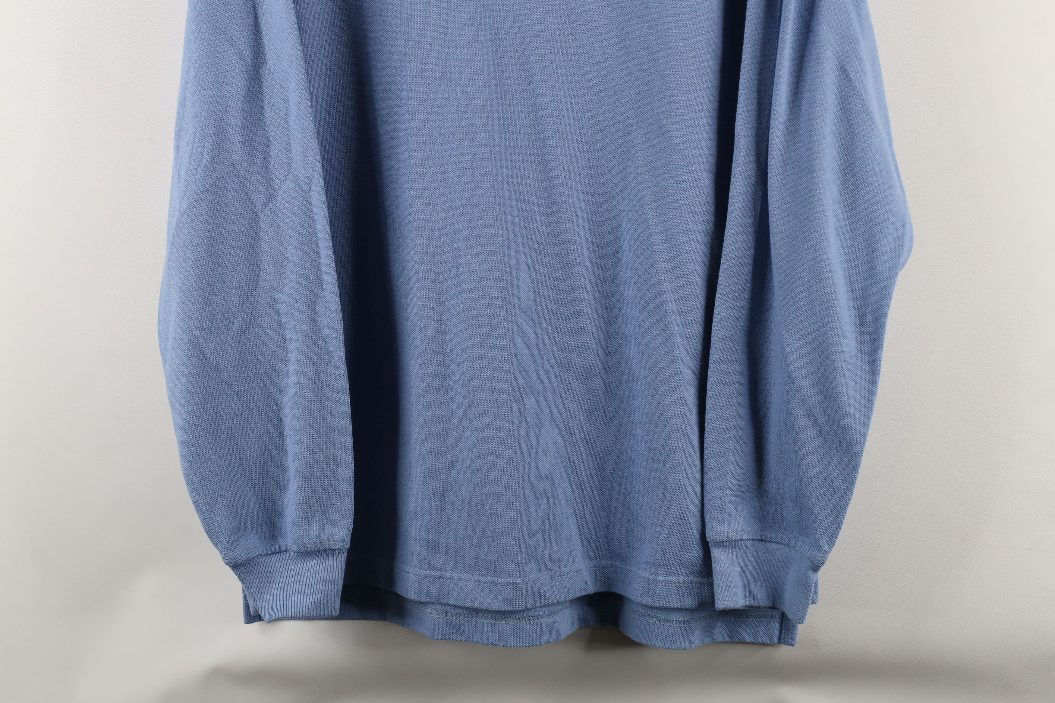 Lands' End × Vintage Vintage 90s Lands End Long Sleeve Polo Shirt Carolina Blue Size L / US 10 / IT 46 - 3 Thumbnail