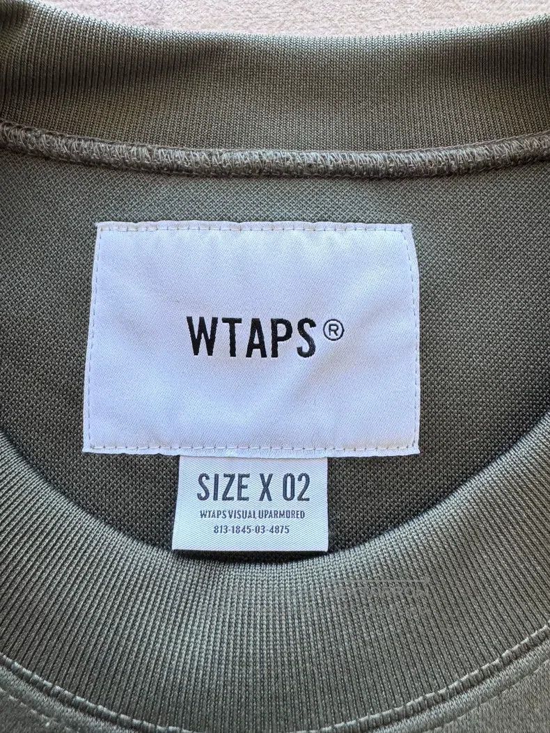 Wtaps Wtaps Military green space cotton machine knit t-shirt Size US M / EU 48-50 / 2 - 5 Thumbnail