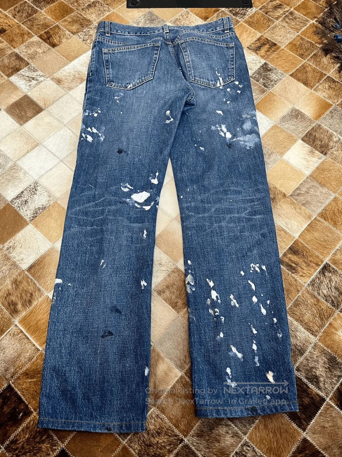 Helmut Lang Sz 33 Helmut Lang Splash Painting Classic Denim. Size US 33 - 4 Thumbnail