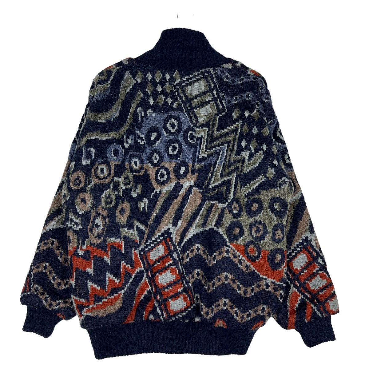 Aran Isles Knitwear 🔥 PINO BAZZO COLOR WAY KNITTED BOMBER JACKET Size US L / EU 52-54 / 3 - 8 Thumbnail