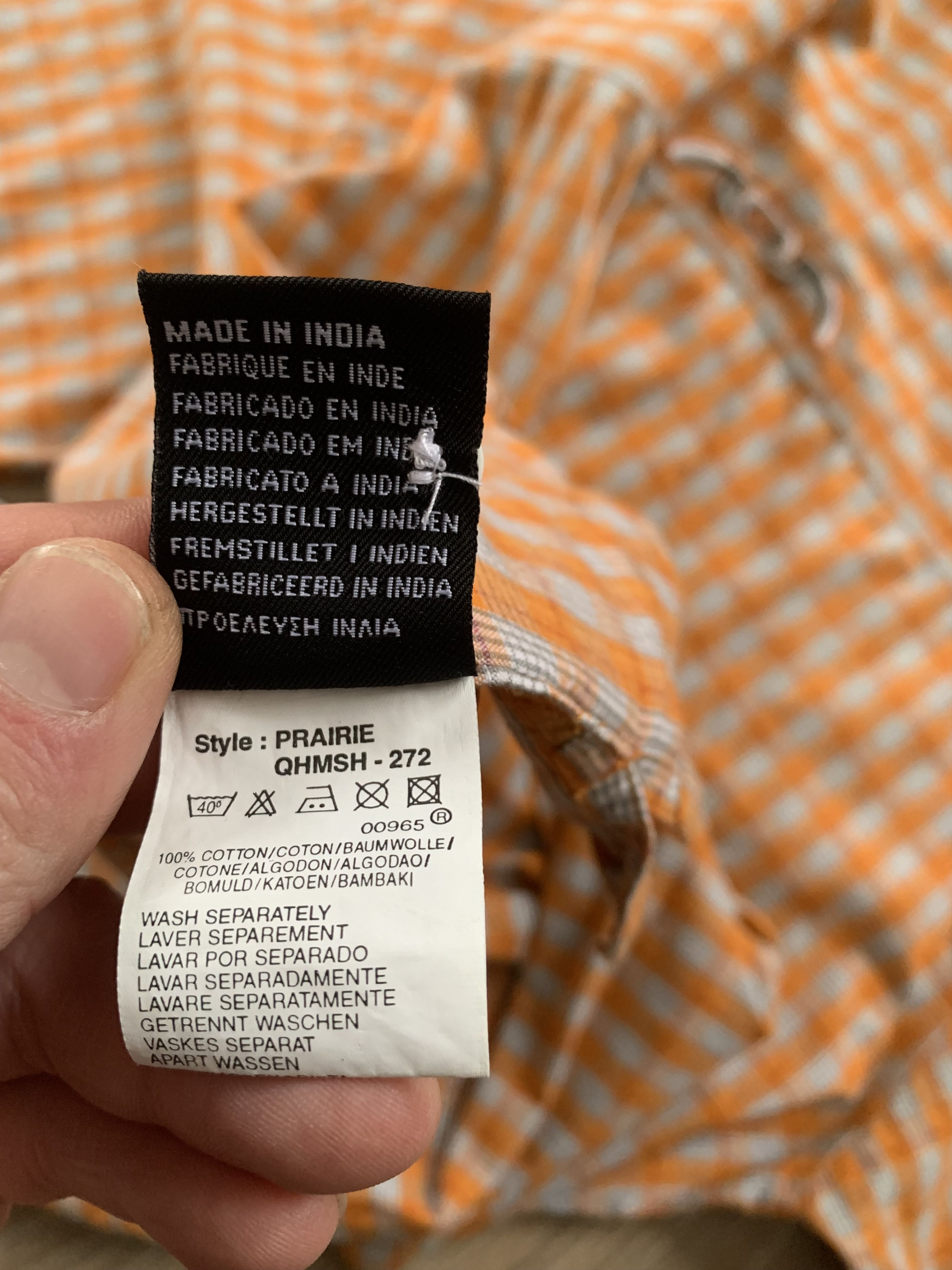Quicksilver Vintage Quicksilver Plaid Orange Trekking Button Up Shirt Size US L / EU 52-54 / 3 - 9 Thumbnail