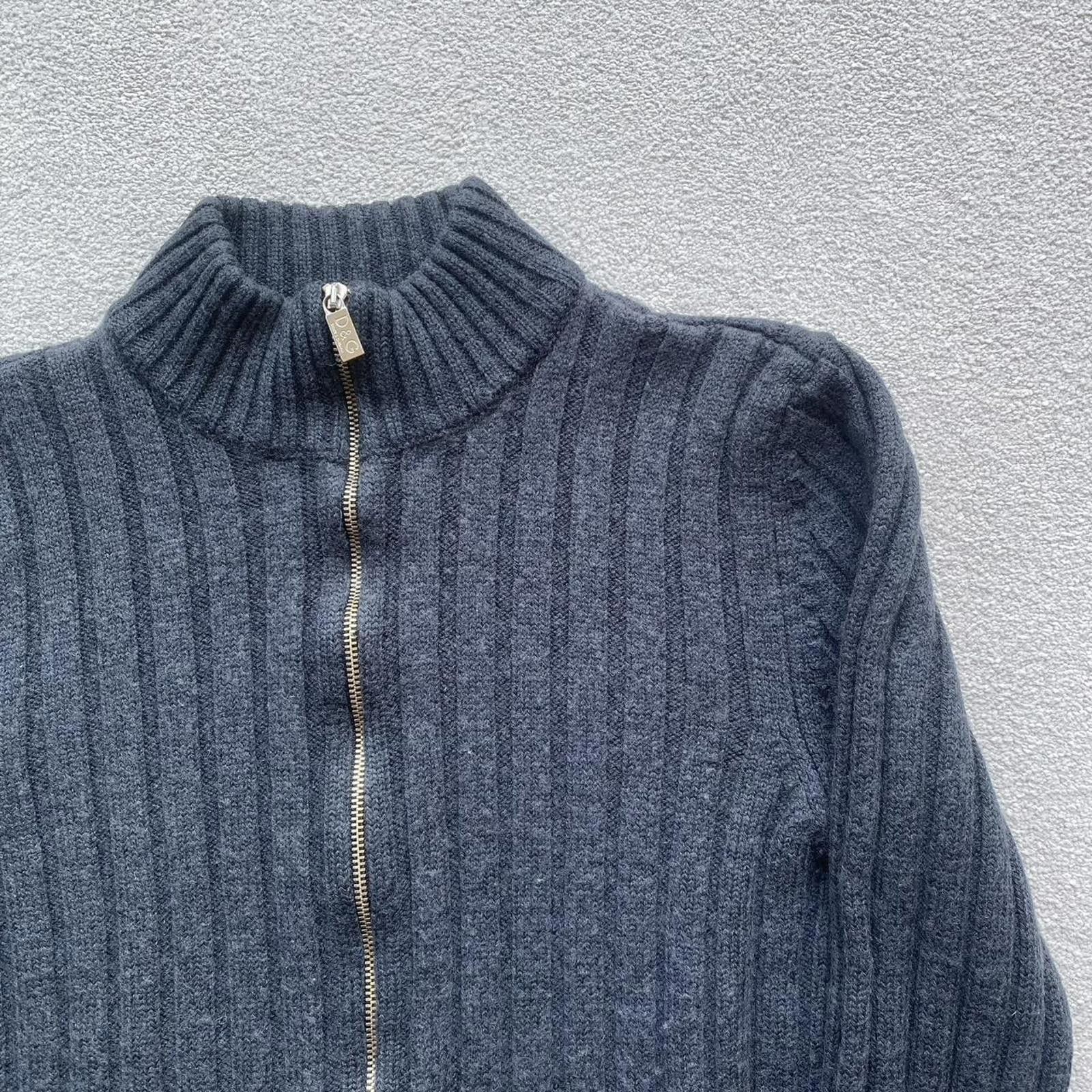 Dolce & Gabbana Dolce & Gabbana D&G Vintage Merino Wool Zip Up Sweater Size US XS / EU 42 / 0 - 2 Thumbnail