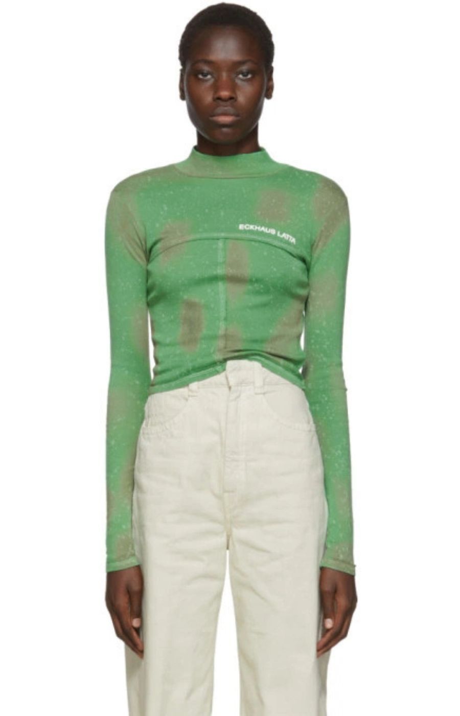 Eckhaus Latta Eckhaus Latta Green Lapped Turtleneck Size M / US 6-8 / IT 42-44 - 1 Thumbnail