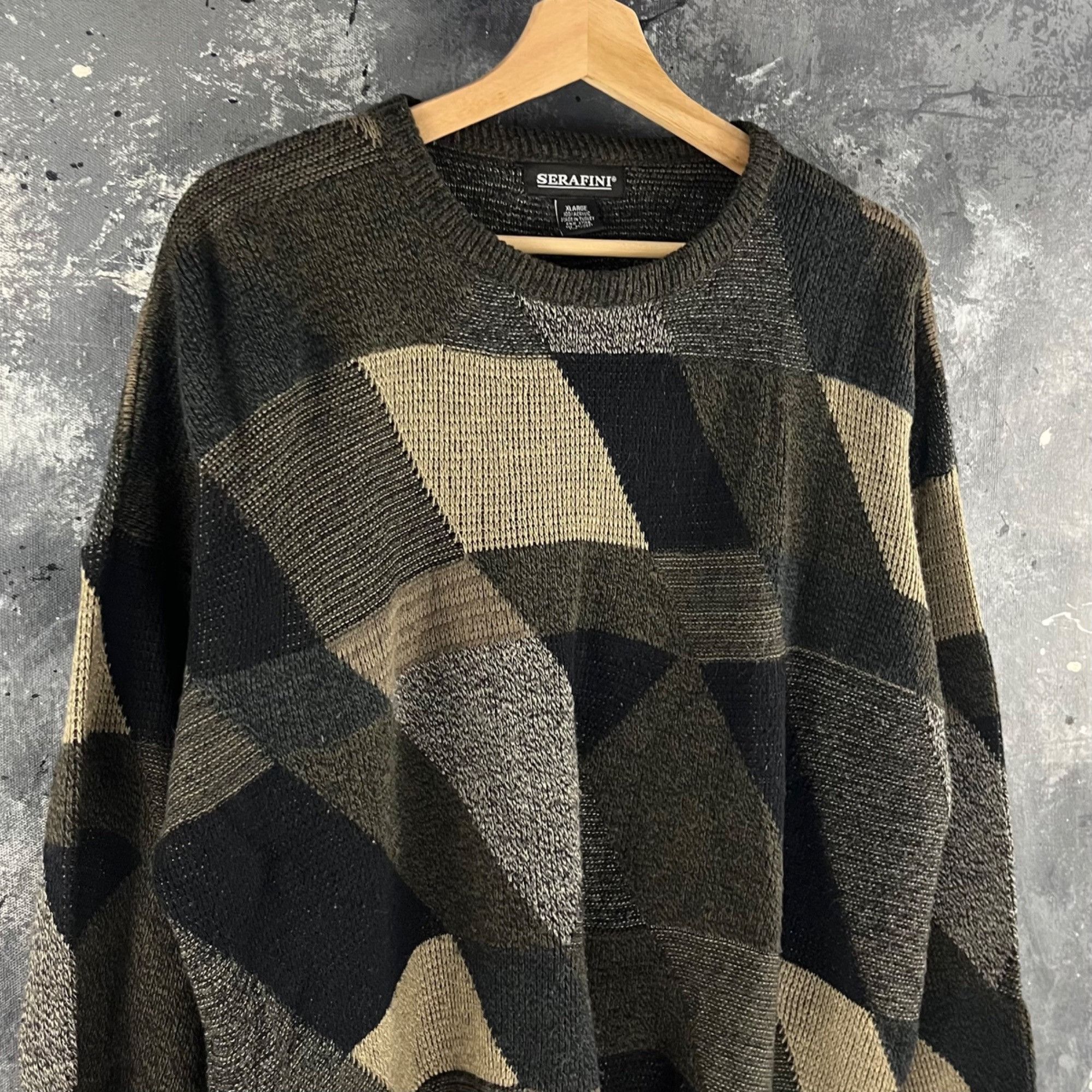Vintage Vintage 90’s Geometric grunge sweater Size US L / EU 52-54 / 3 - 2 Thumbnail