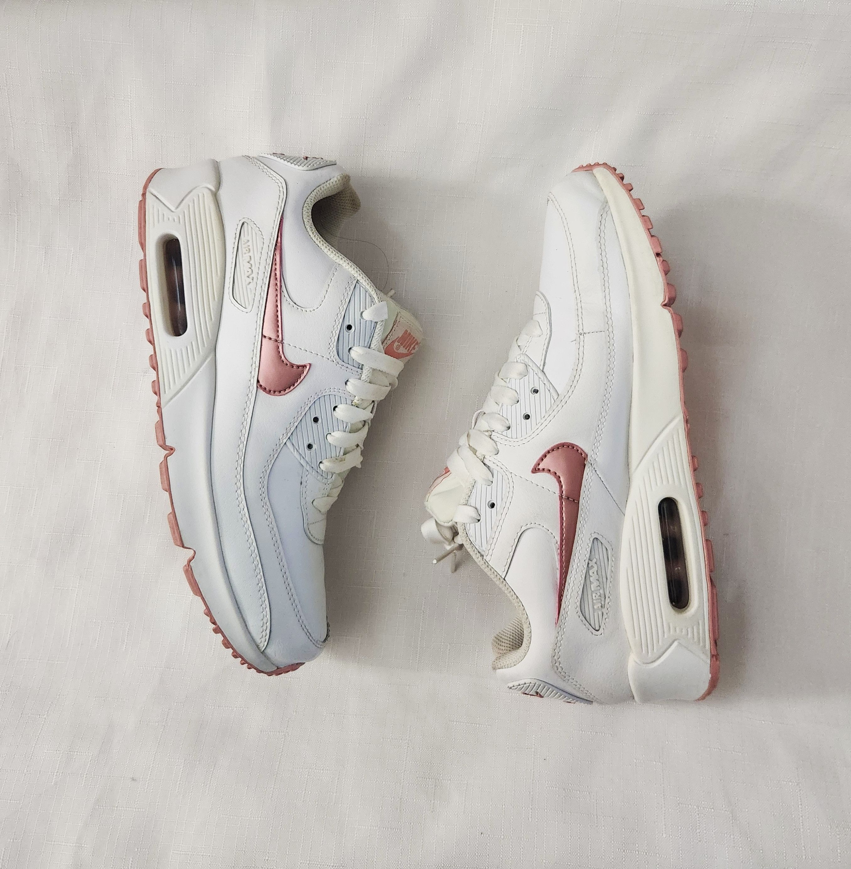 Nike Nike Air Max 90 LTR GS White Pink Glaze CD6864-115 GS 7y 8.5 Size US 8.5 / IT 38.5 - 5 Thumbnail