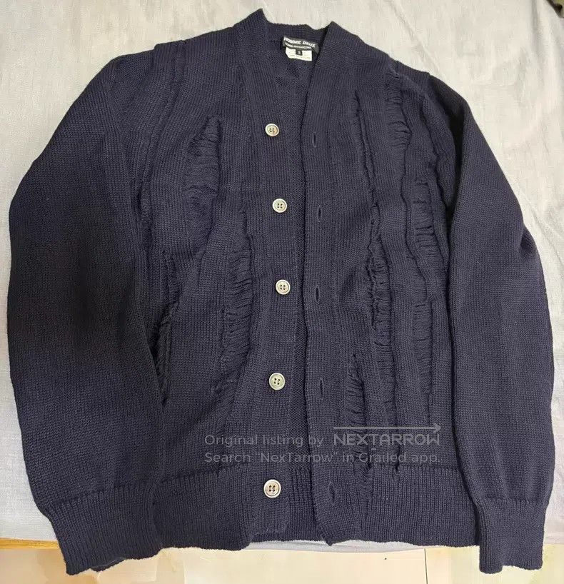 Comme des Garcons Comme des Garcons Distressed Wool Cardigan Size US S / EU 44-46 / 1 - 1 Thumbnail