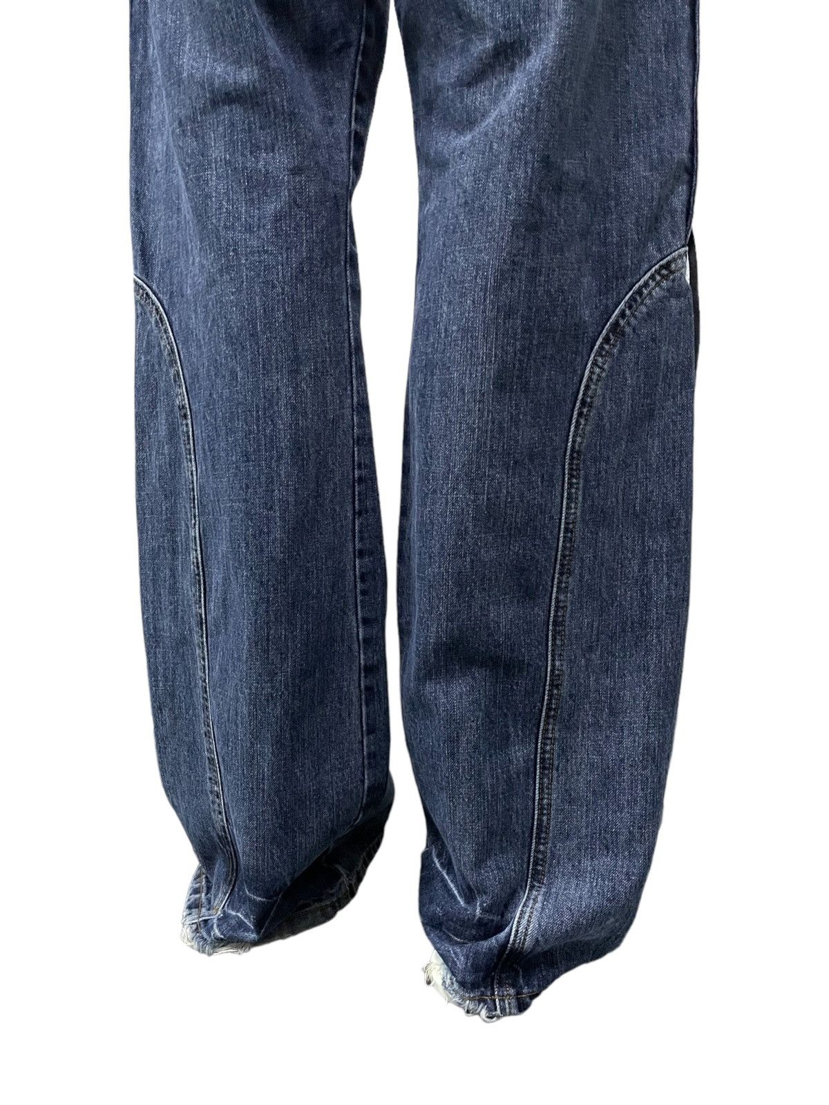 If Six Was Nine × In The Attic × Le Grande Bleu (L.G.B.) Paneled Asymmetrical Poems Flared Jeans Size US 34 / EU 50 - 8 Thumbnail