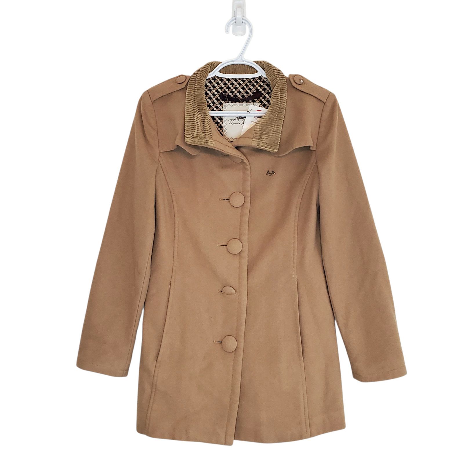Burberry Thomas Burberry Wool Peacoat tan size XS Size XS / US 0-2 / IT 36-38 - 1 Thumbnail