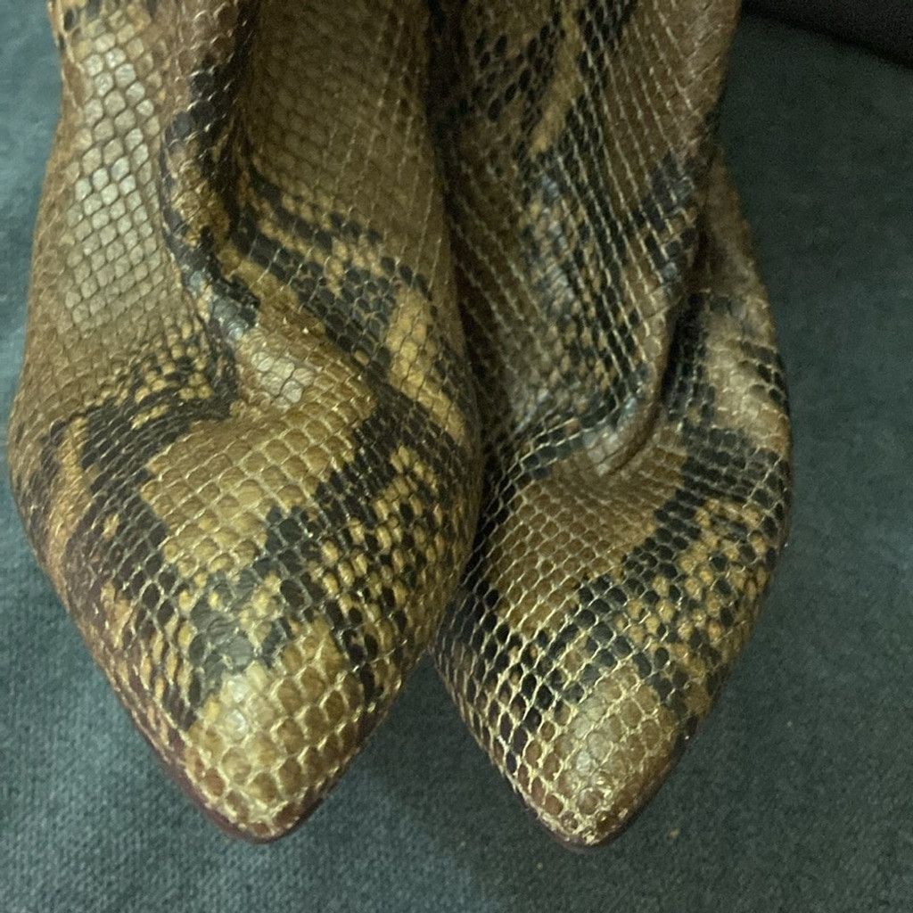 Michael Kors M. Gemi Snakeskin Knee High Boots Size US 11 / IT 41 - 6 Thumbnail