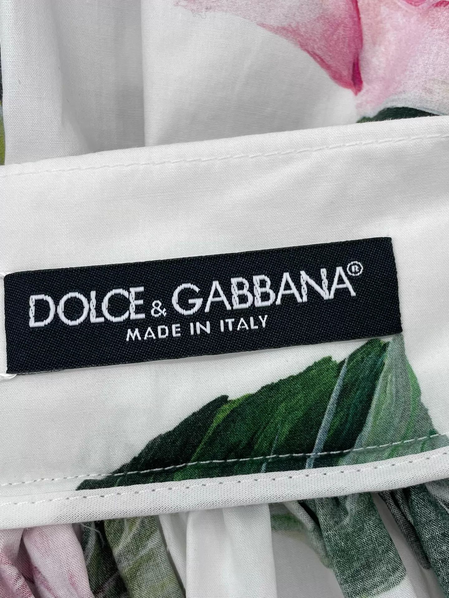Dolce & Gabbana DG White Rose Classic Printed Skirt 40 New Size 27" / US 4 / IT 40 - 3 Thumbnail