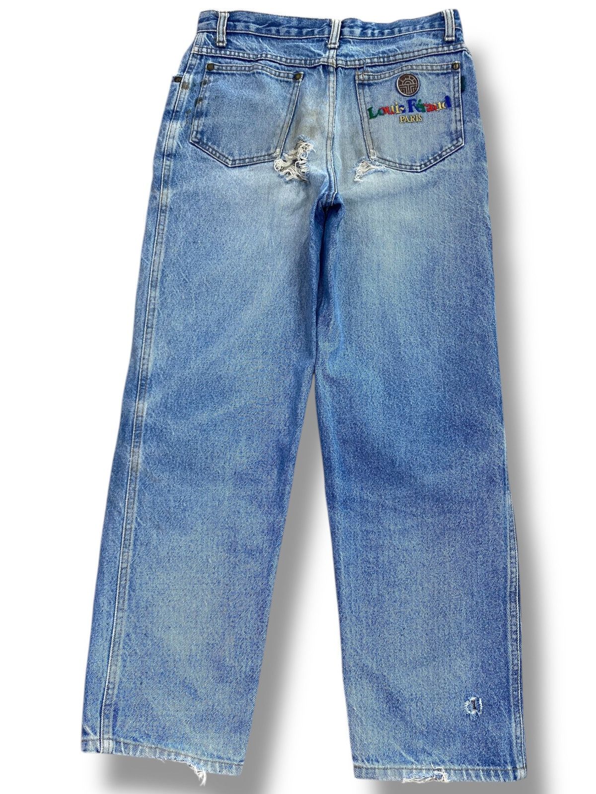 Louis Feraud Louis Feraud Whiskers Faded Wash Style Ripped Jeans Size US 28 / EU 44 - 3 Thumbnail