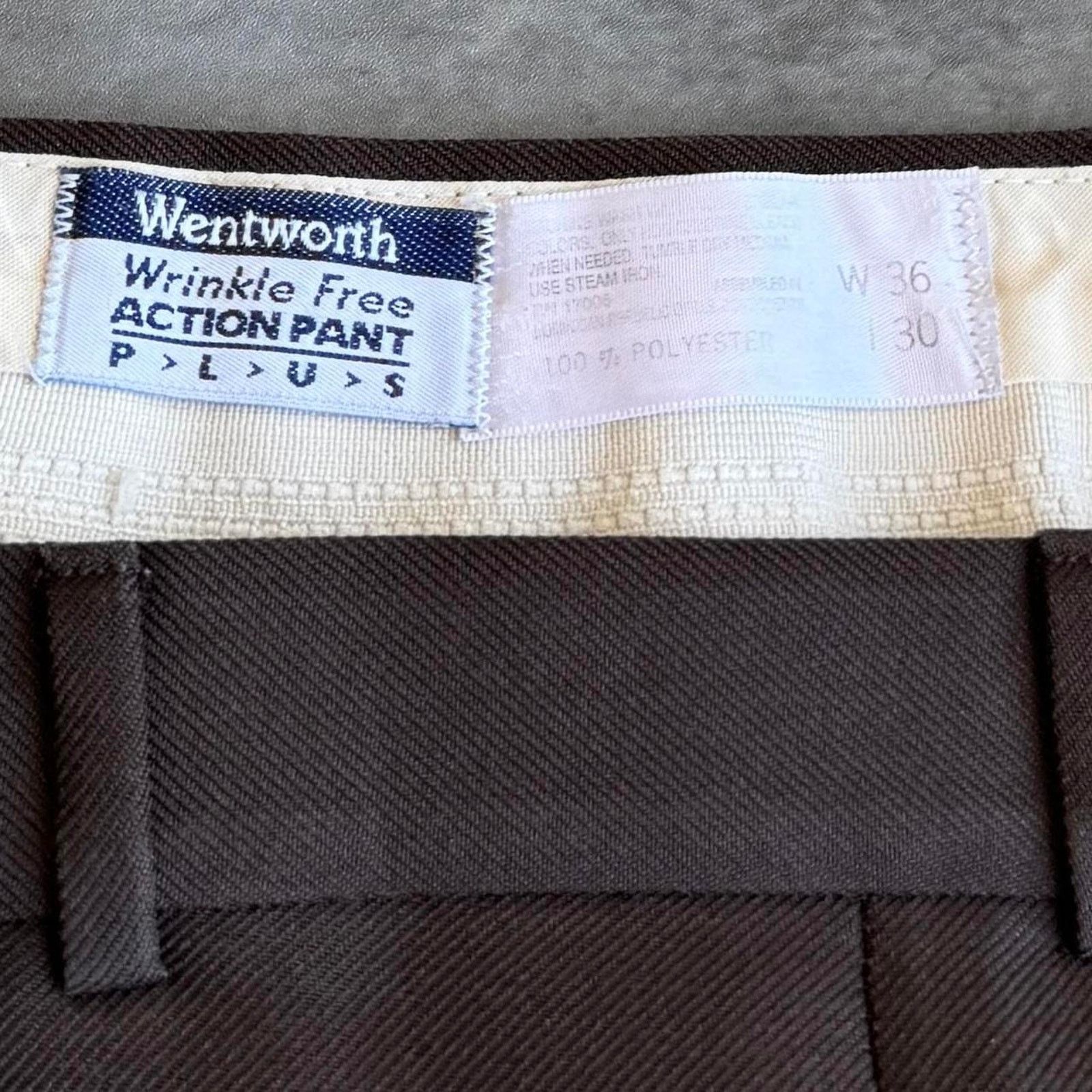 Vintage Vintage 1990s Chocolate Brown Wentworth Casual Pants Size US 35 - 3 Thumbnail