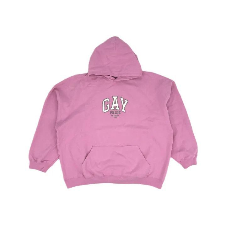 Balenciaga Balenciaga Pink Graphic Hoodie for Women 0079-2507 Size S / US 4 / IT 40 - 1 Thumbnail