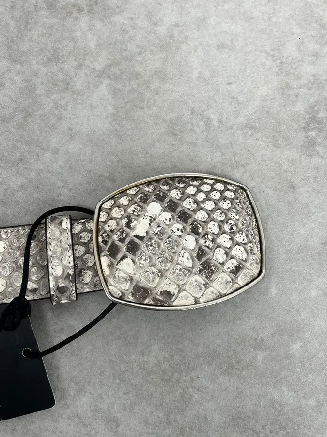 Roberto Cavalli Roberto Cavalli Beige Python Leather Avant-Garde Belt Size ONE SIZE - 5 Thumbnail