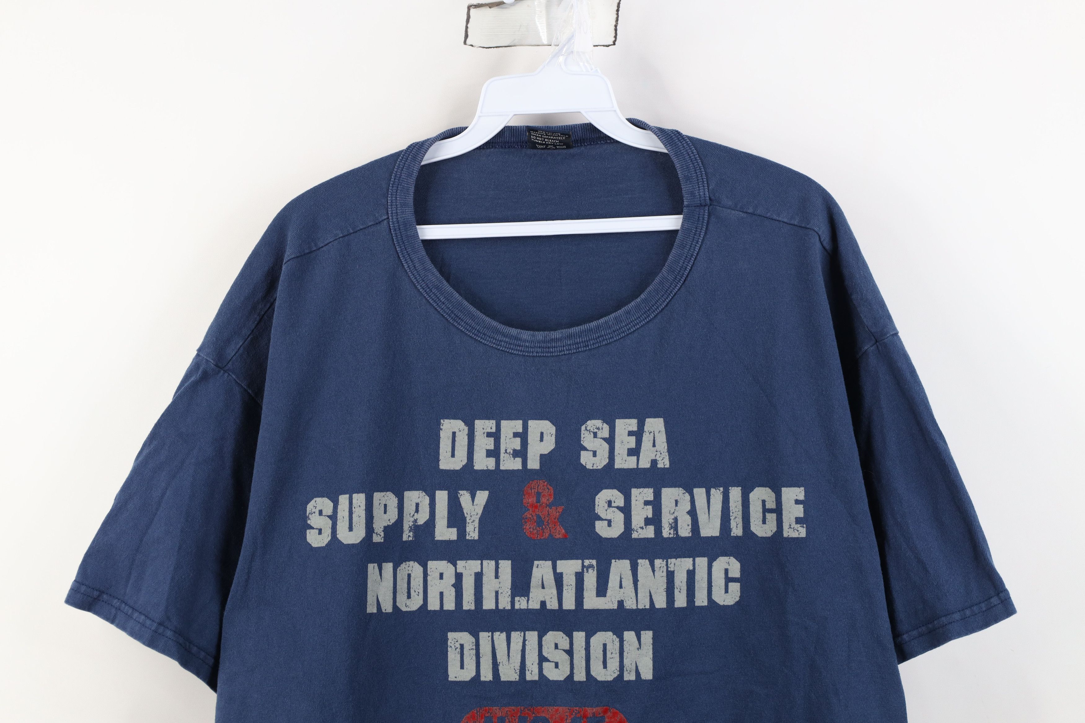 Nautica Vintage 90s Nautica Deep Sea North Atlantic Diving T-Shirt Size US XXL / EU 58 / 5 - 2 Thumbnail