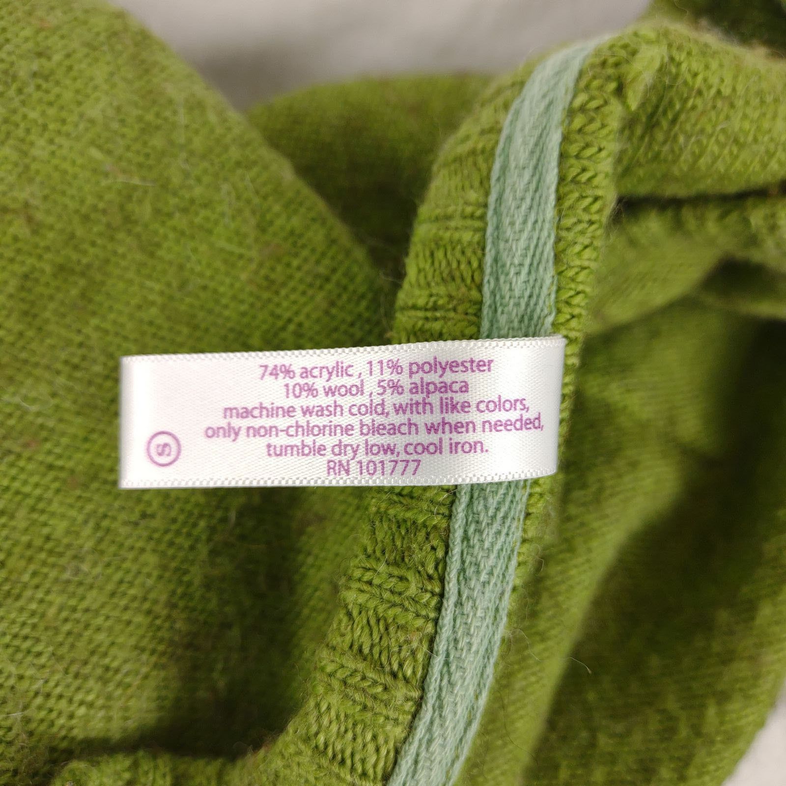 Other Soybu Green 3/4 Sleeve Pocket Sweater Wool Alpaca Blend Size S / US 4 / IT 40 - 5 Thumbnail