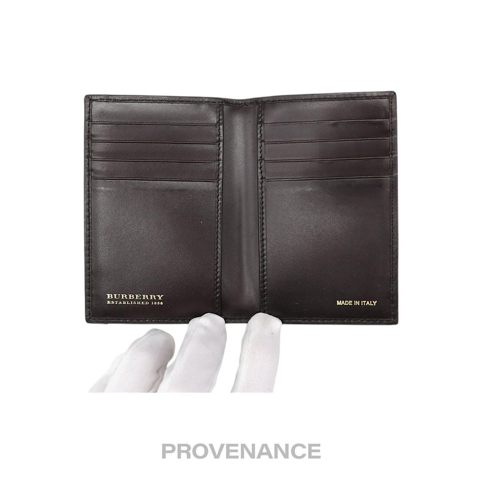 Burberry 🔴 Burberry Pocket Organizer Wallet - Haymarket Check Brown Size ONE SIZE - 5 Thumbnail