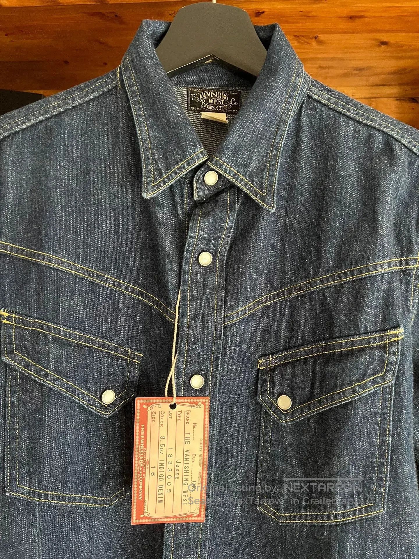 Japanese Brand classic denim western shirt by freewheelers. Size US L / EU 52-54 / 3 - 6 Thumbnail