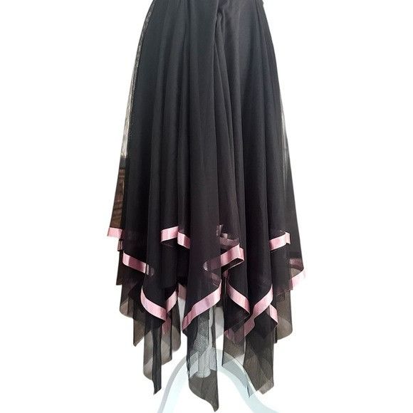 Other Vintage B. Smart Whimsical Black and Pink Asymmetrical Hem D Size S / US 4 / IT 40 - 5 Thumbnail