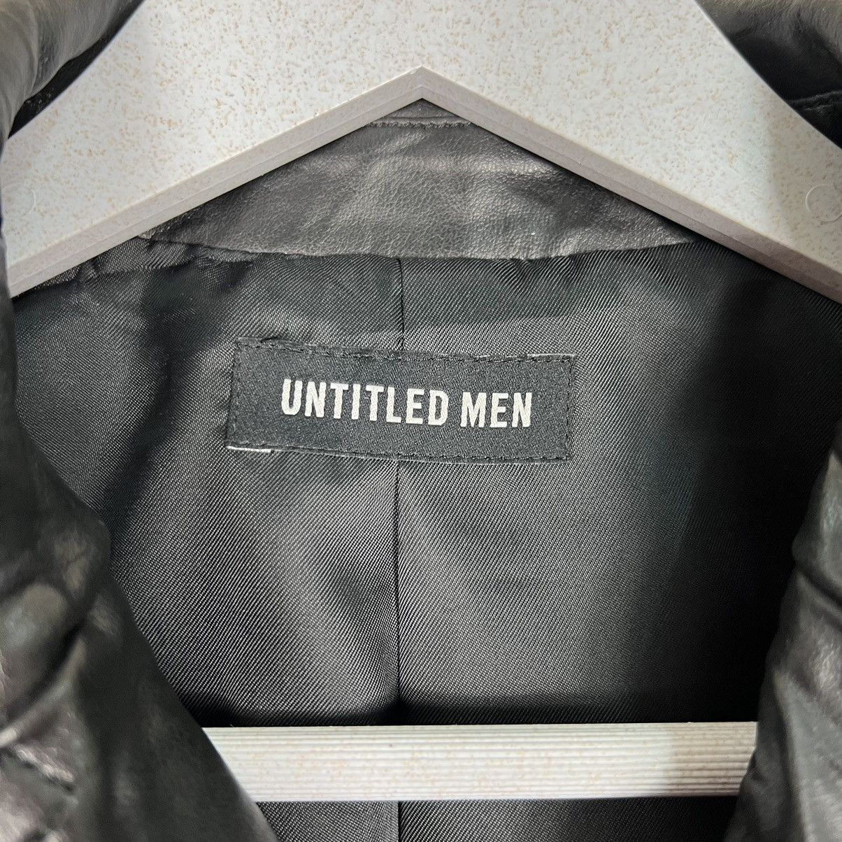 Le Grande Bleu (L.G.B.) 🔥 UNTITLED MEN CARGO LEATHER JACKET Size US M / EU 48-50 / 2 - 14 Thumbnail