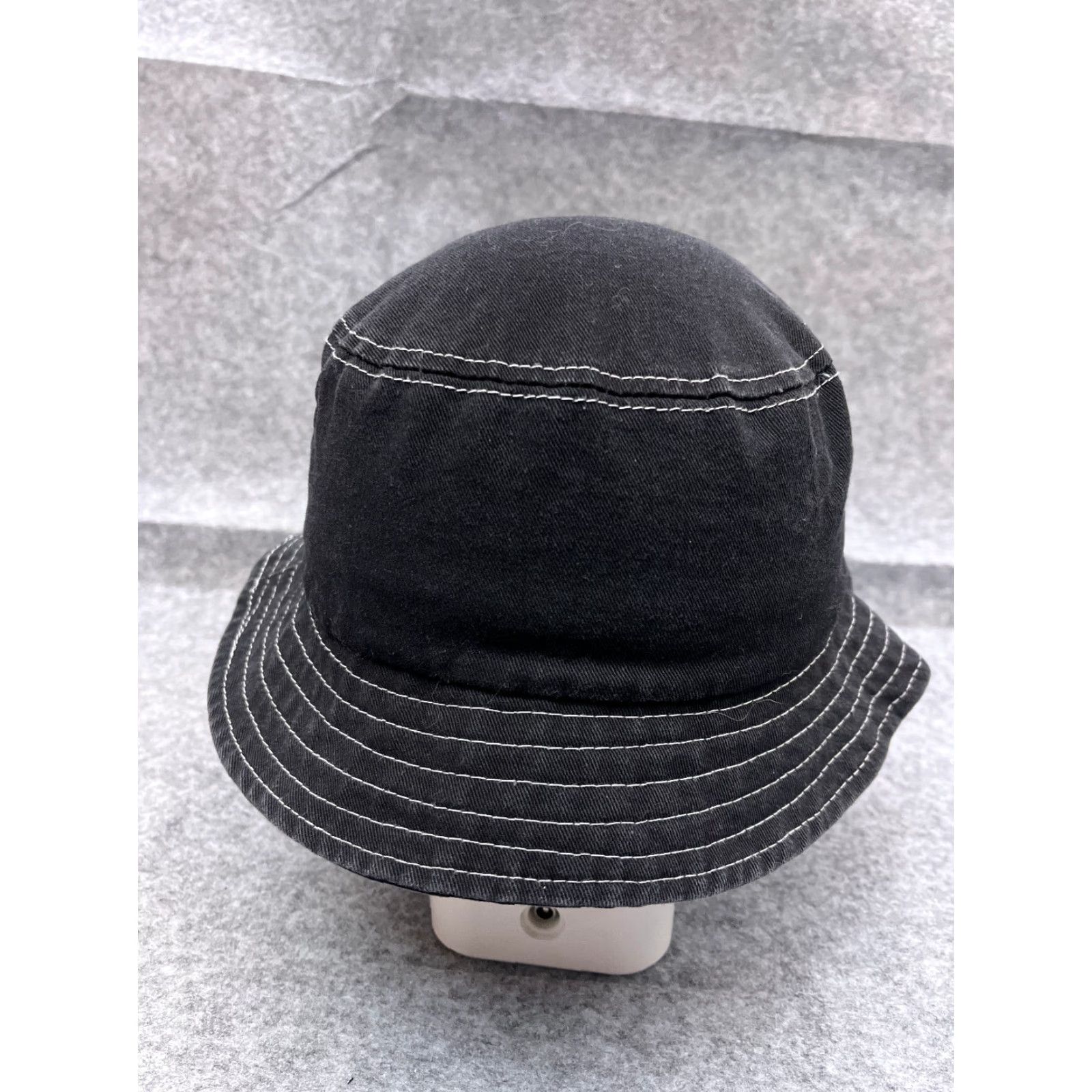 Vintage VINTAGE Bucket Hat Adult One Size Black 100% Cotton Outdoors Twill Hat Mens Black One Size Cotton Twill Outdoor Cap Size ONE SIZE - 6 Thumbnail