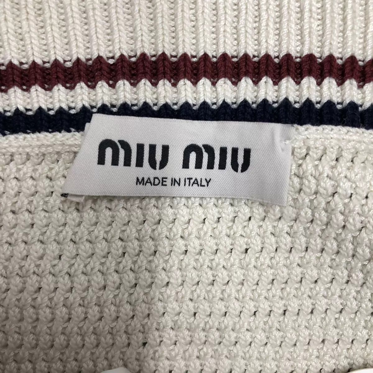 Miu Miu MIU MIU Women's 96 New White 38 cami woven top Size S / US 4 / IT 40 - 4 Thumbnail