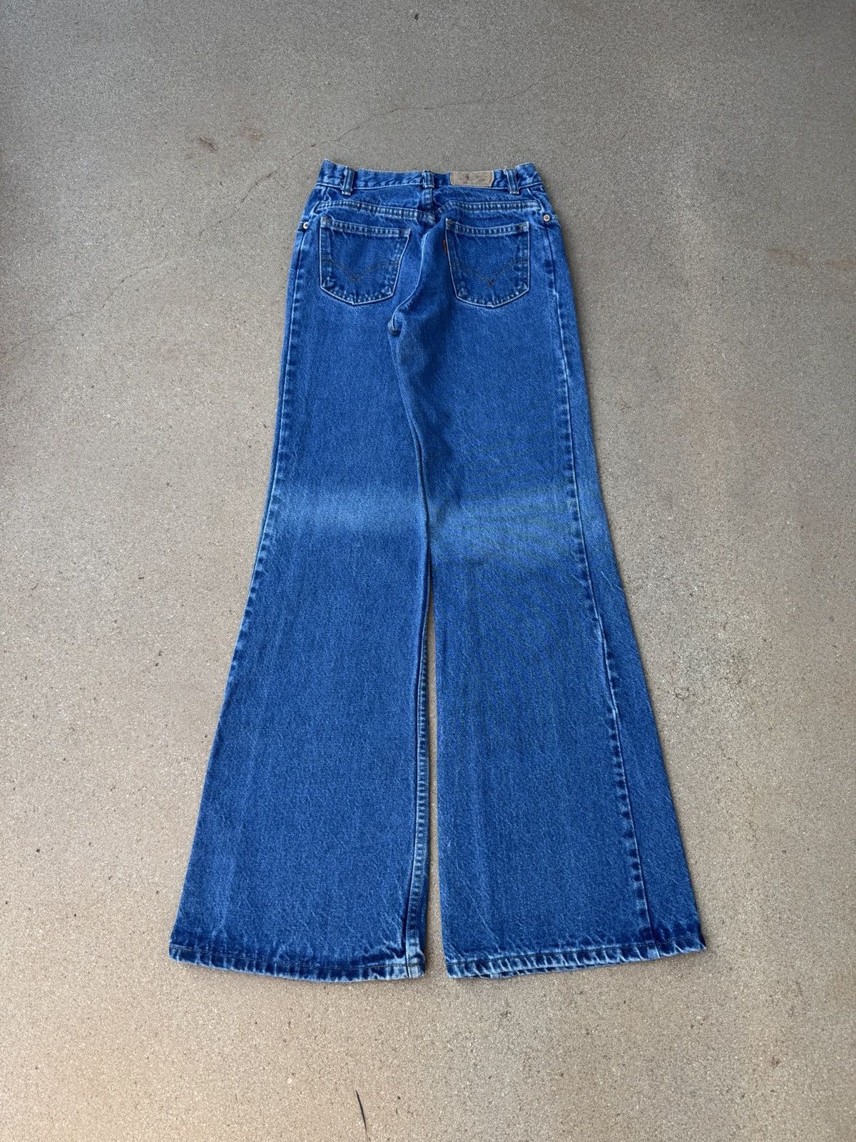 Levi's Vtg 70s Levi’s 26089 Orange Tab Bellbottom Flare Jeans 26x31 Size 26" / US 2 / IT 38 - 2 Thumbnail