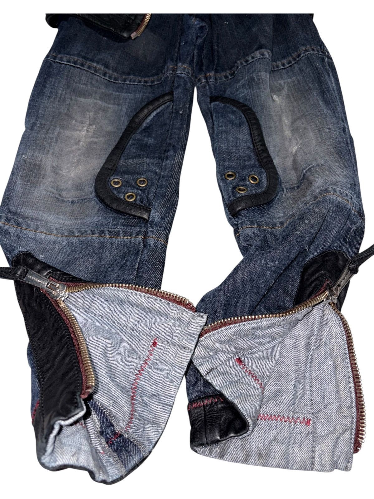 Dsquared2 Dsquared2 Leather Denim Jeans tactical bondage skirt buckle Size 28" / US 6 / IT 42 - 12 Thumbnail