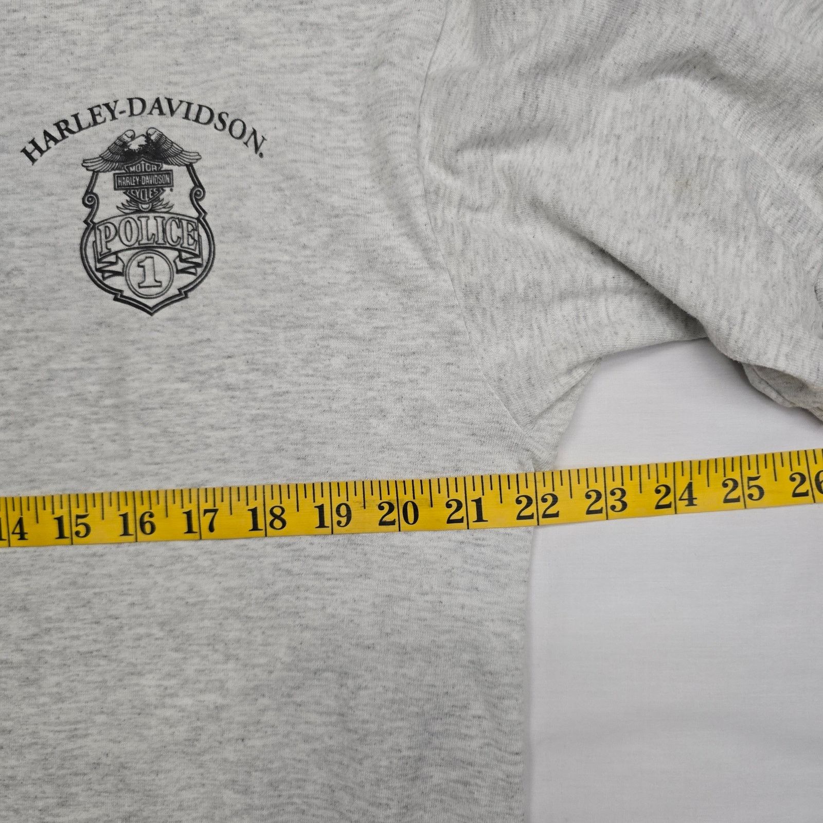 Harley Davidson × Vintage Vintage Harley Davidson Polo Police Motors Gray L Shirt 90s Size US L / EU 52-54 / 3 - 9 Thumbnail