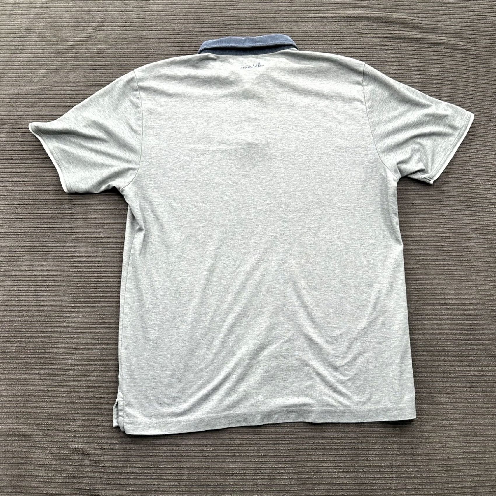 TravisMathew Travis Mathew Polo Shirt Men XL Gray Blue Golf Preppy Casual Short Sleeve Pullover Collared Shirt 29in Multicolor Logo Embroidered Golfing Outdoors Size US XL / EU 56 / 4 - 2 Thumbnail