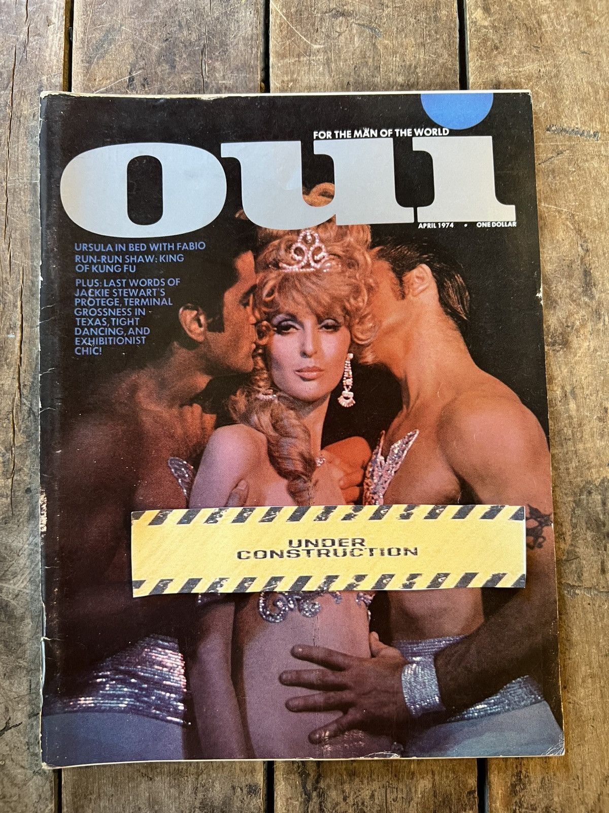 Vintage OUI Magazine “ For The Man of The World ” - April 1974 Issue Size ONE SIZE - 1 Thumbnail