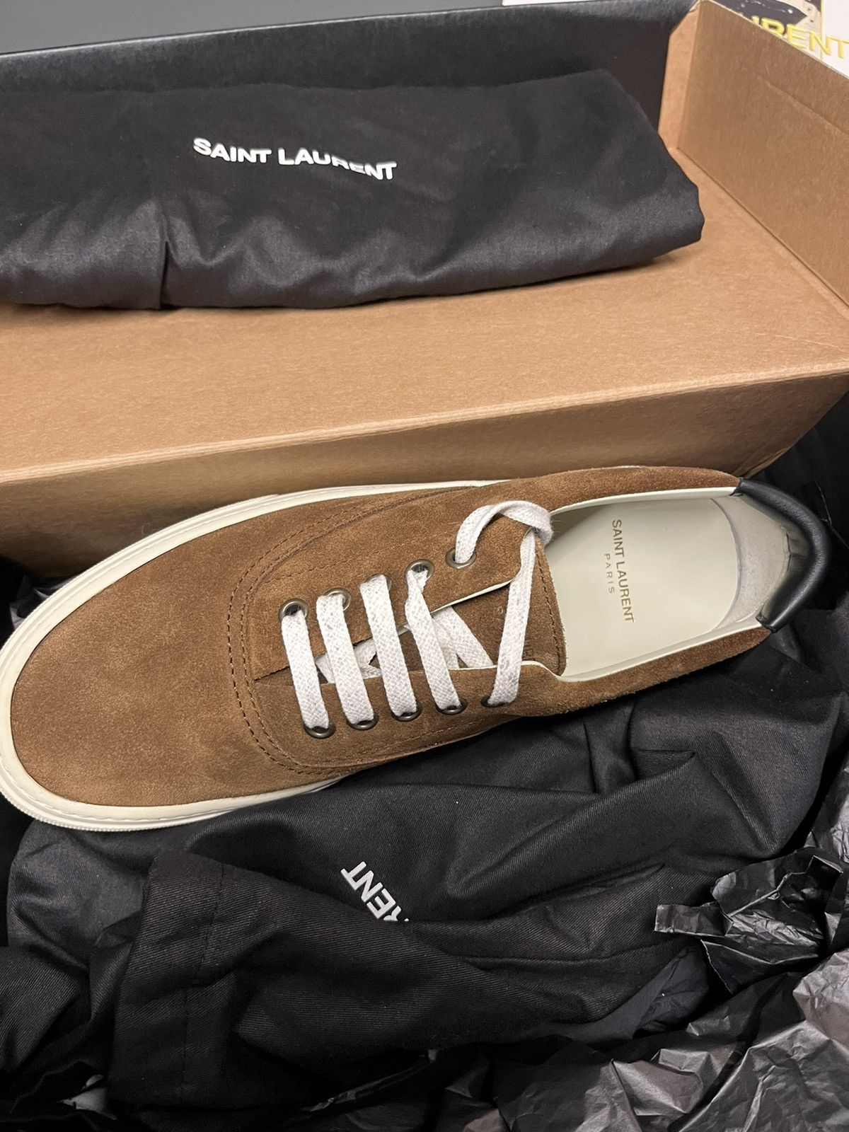 Saint Laurent Paris Rare New Super Runway Saint Laurent Suede Leather Sneaker Size US 8 / EU 41 - 7 Thumbnail