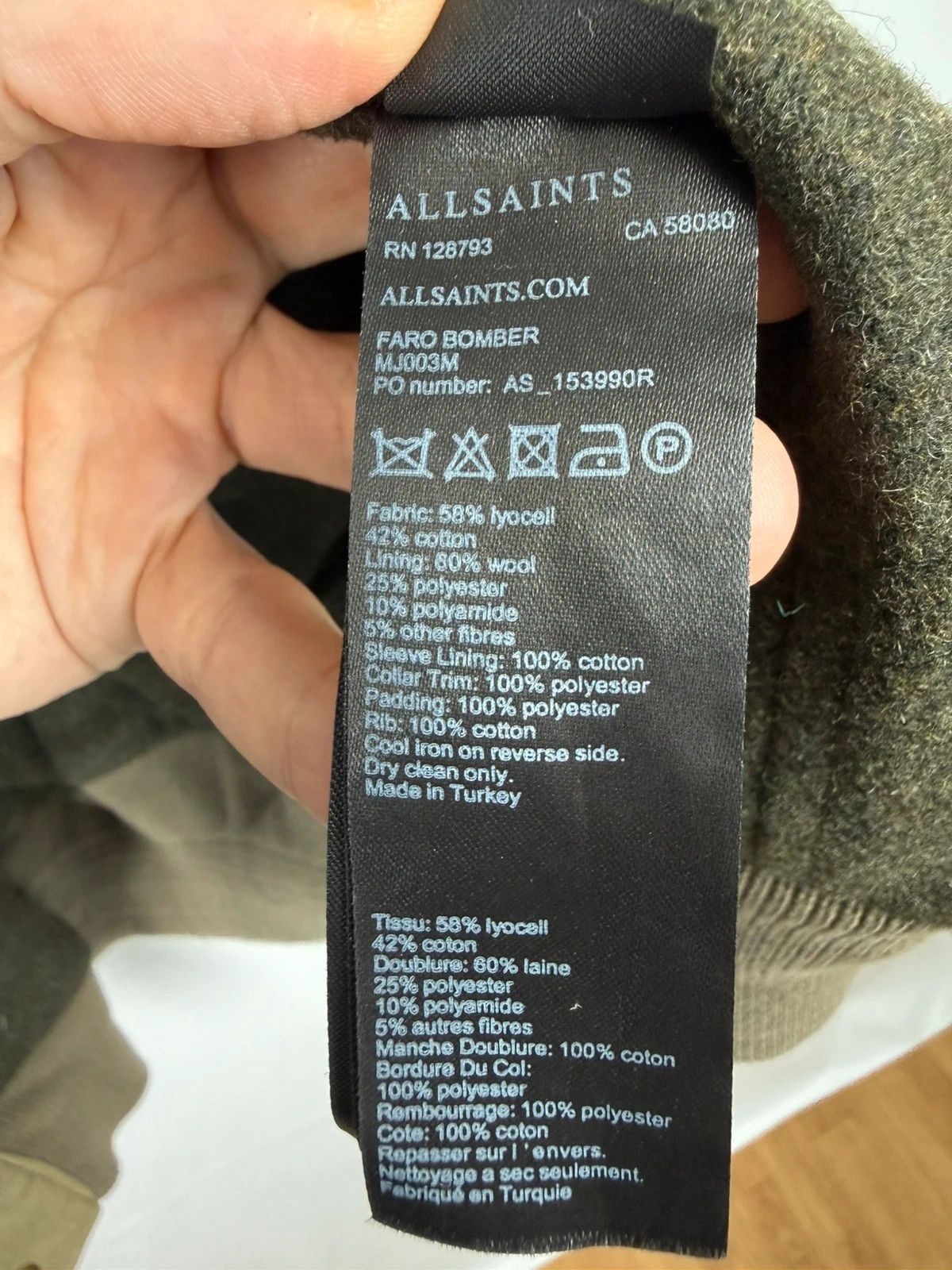 Allsaints Allsaints Faro Bomber Very Rare Wool Lined size XL Size US XL / EU 56 / 4 - 13 Thumbnail