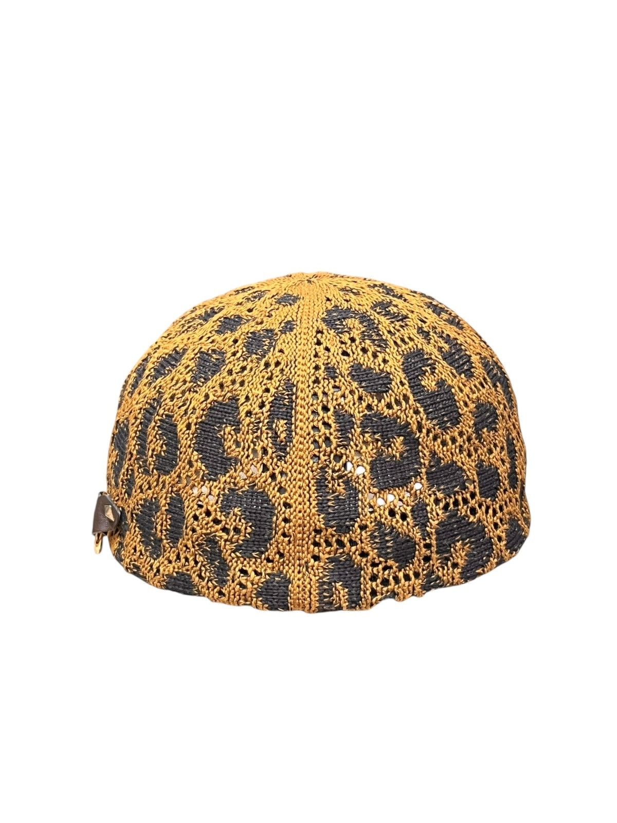 CA4LA 🐆 Gorgeous Ca4la Leopard Knit Hat w/ Chain & Stud Unisex Size ONE SIZE - 9 Thumbnail