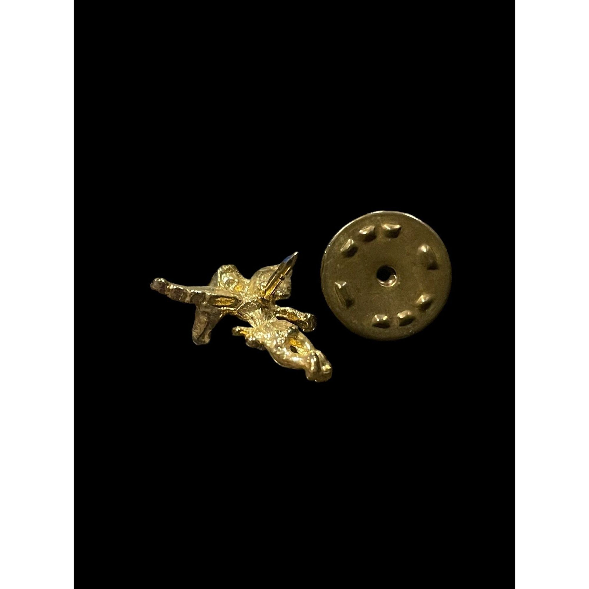 Vintage Vintage Gold Tone Winged Angel Cherub Tie Tack Pin Size ONE SIZE - 3 Thumbnail