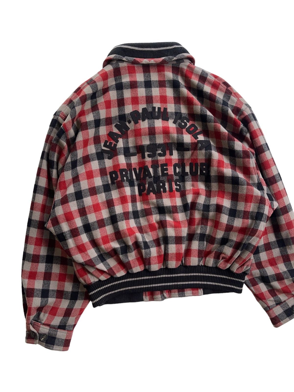 Japanese Brand Jean Paul Isola Red Plaid Bomber Jacket Size US L / EU 52-54 / 3 - 5 Thumbnail
