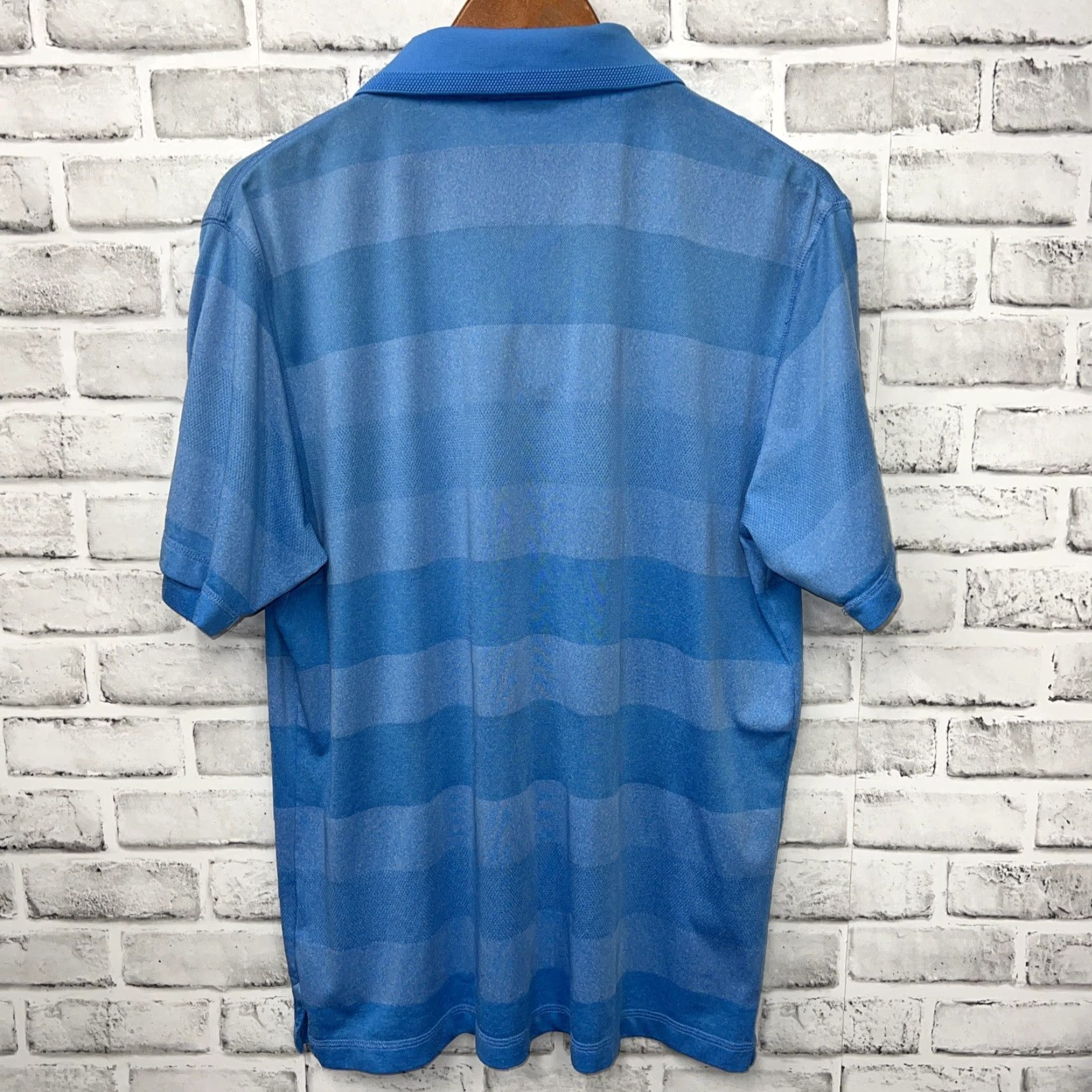 Vintage VINTAGE Devereux Blue Striped Polo Shirt Mens Size L Size US L / EU 52-54 / 3 - 4 Thumbnail