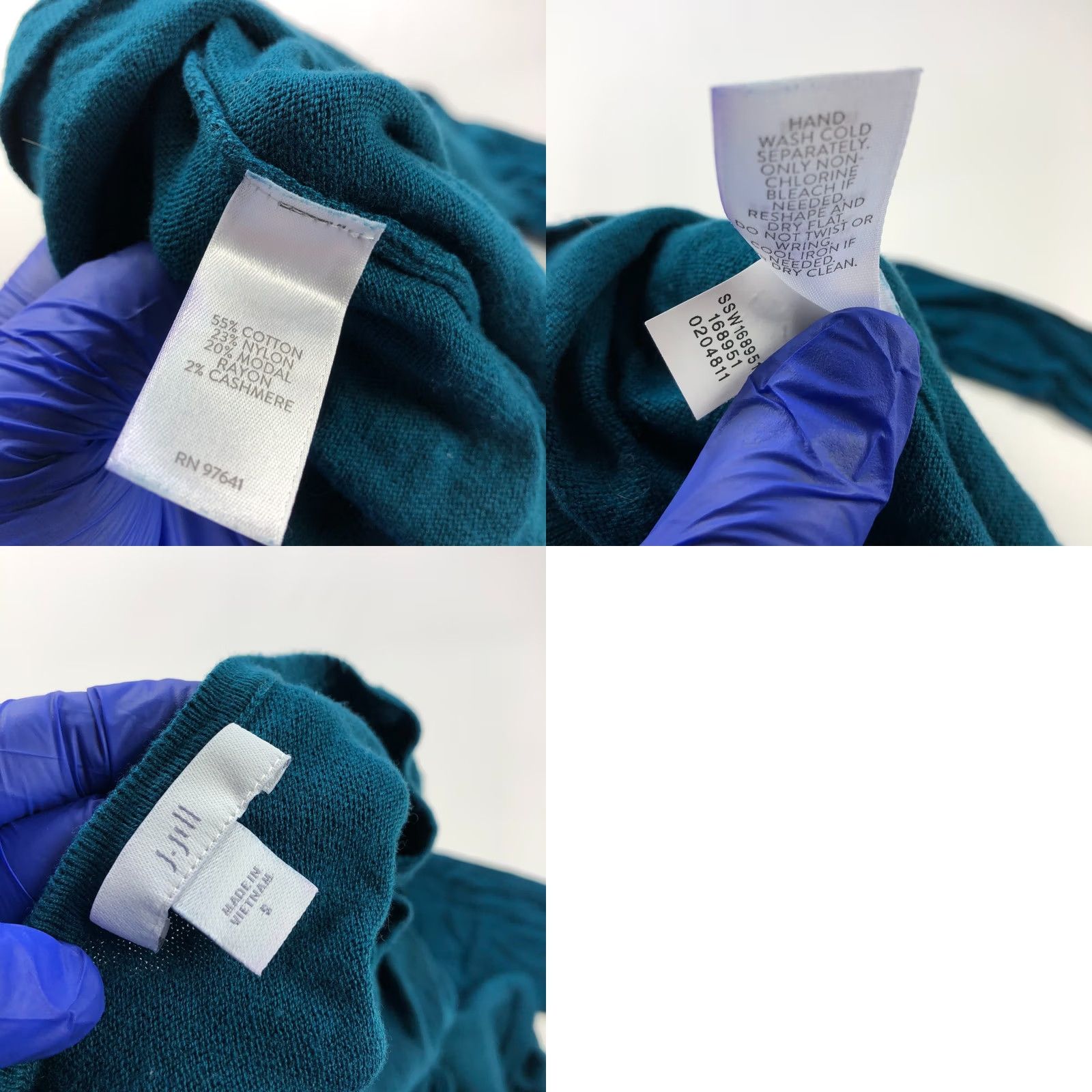 J. Jill J.Jill Sweater Shirt Pullover Women's V-Neck Teal Green Small Regular Size S Casual - Wool Blend? Size S / US 4 / IT 40 - 8 Thumbnail