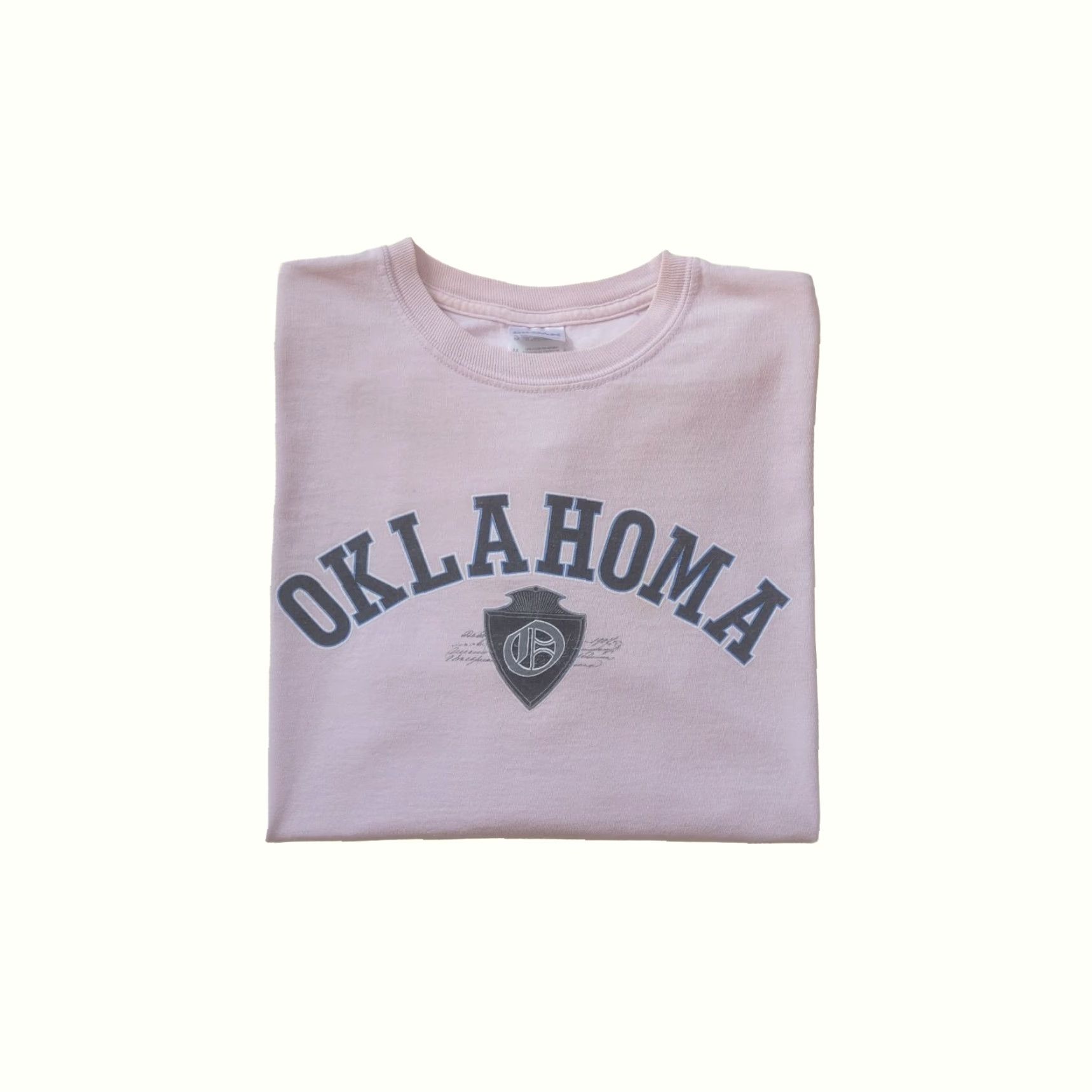 Gildan VINTAGE OKLAHOMA Y2K 90s RETRO MAP SEAL PINK GRAPHIC COTTON T SHIRT GILDAN SZ M Size US M / EU 48-50 / 2 - 2 Thumbnail