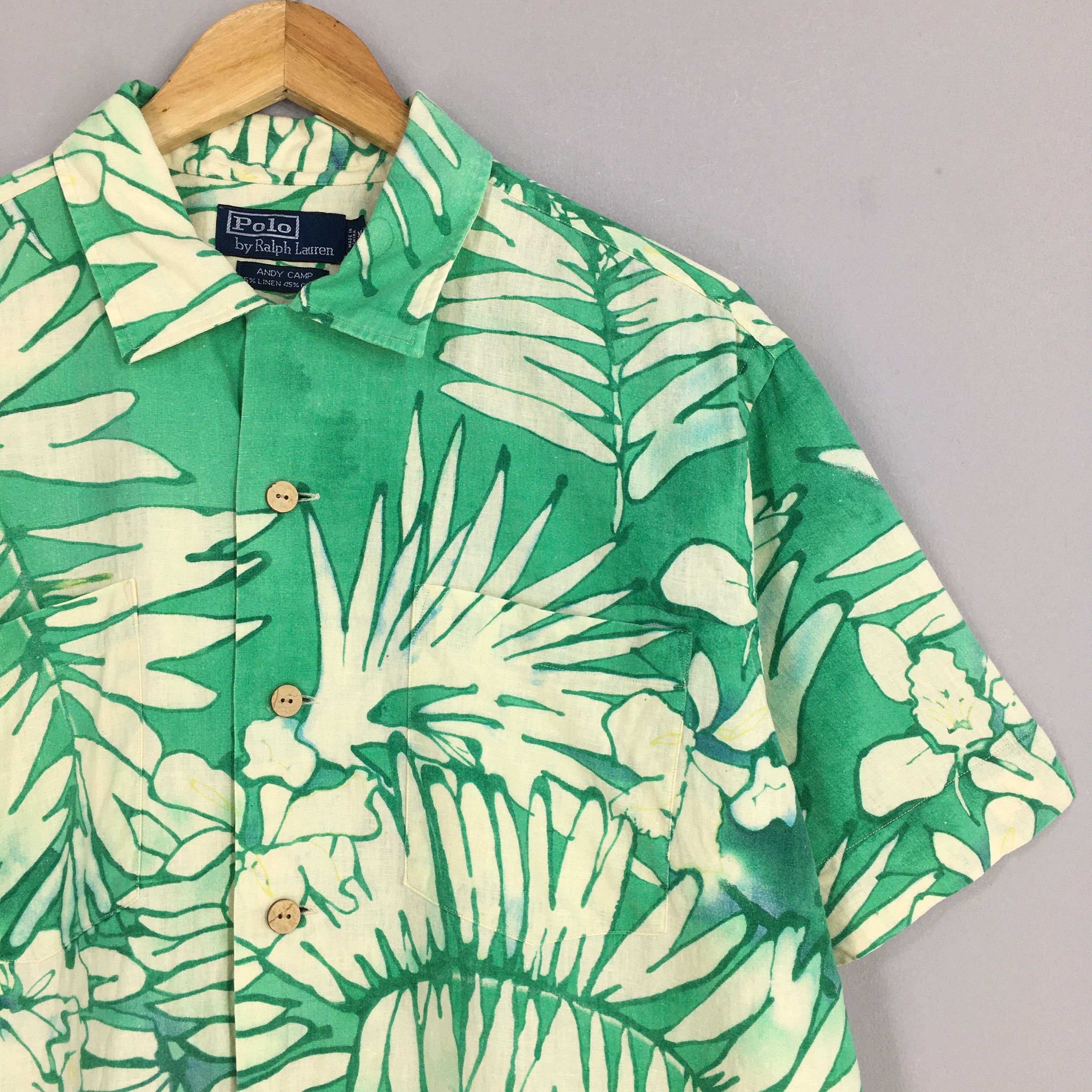 Polo Ralph Lauren Vintage Polo Ralph Lauren Floral Hawaiian Shirt Medium Size US M / EU 48-50 / 2 - 2 Thumbnail