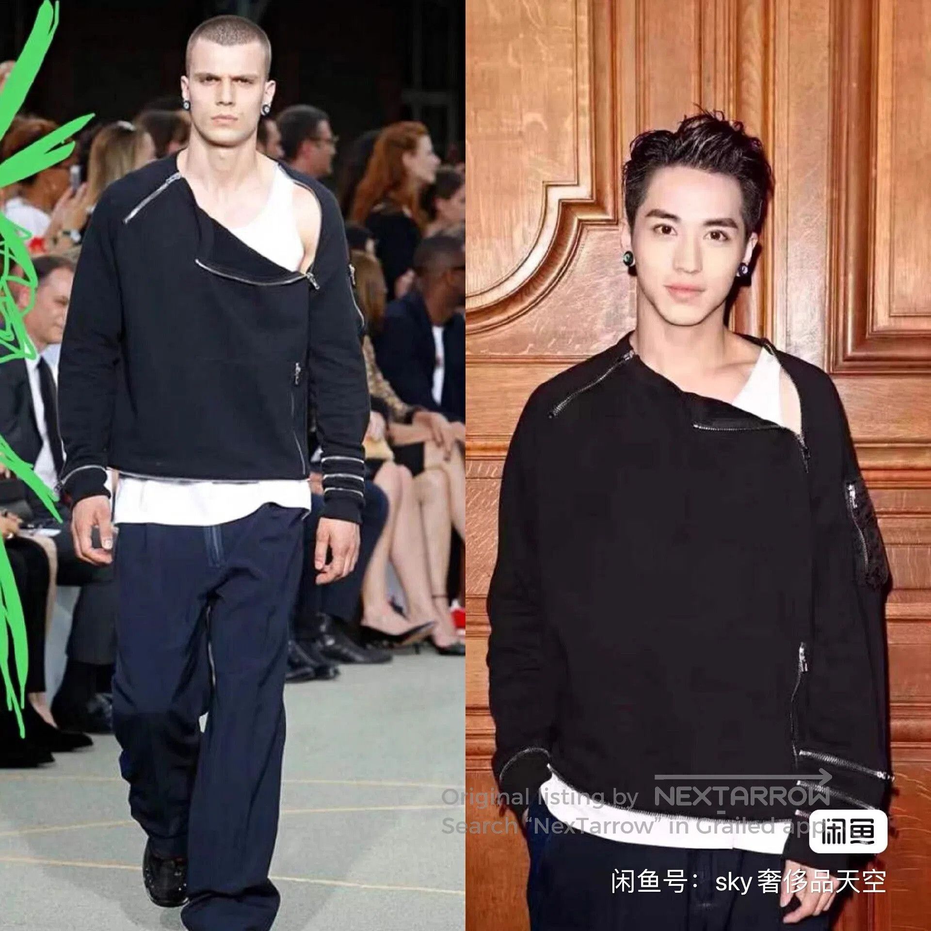 Givenchy givenchy oversized black sweatshirt with zippers. Size US M / EU 48-50 / 2 - 8 Thumbnail