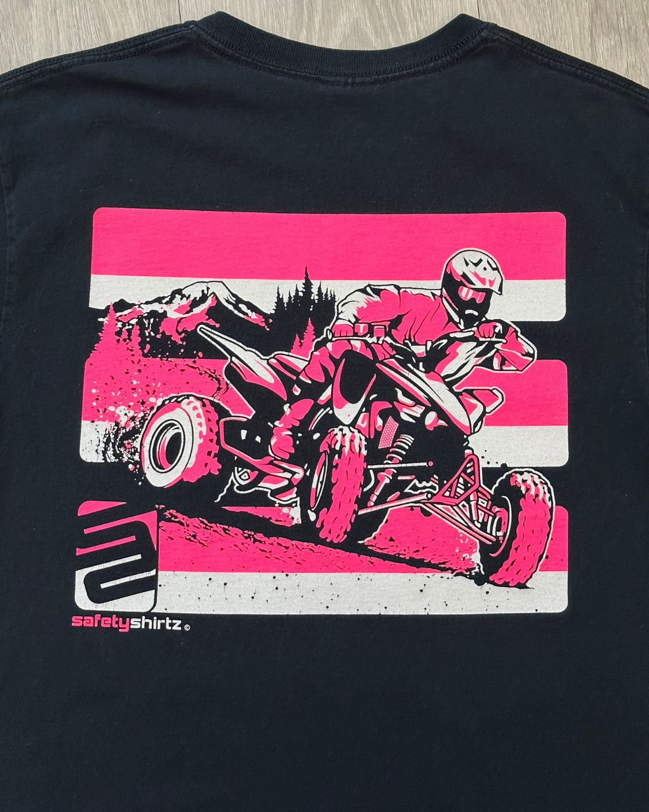 Vintage Vintage Safety Shirtz ATV Racing Black T-Shirt - Size Small Size US S / EU 44-46 / 1 - 4 Thumbnail